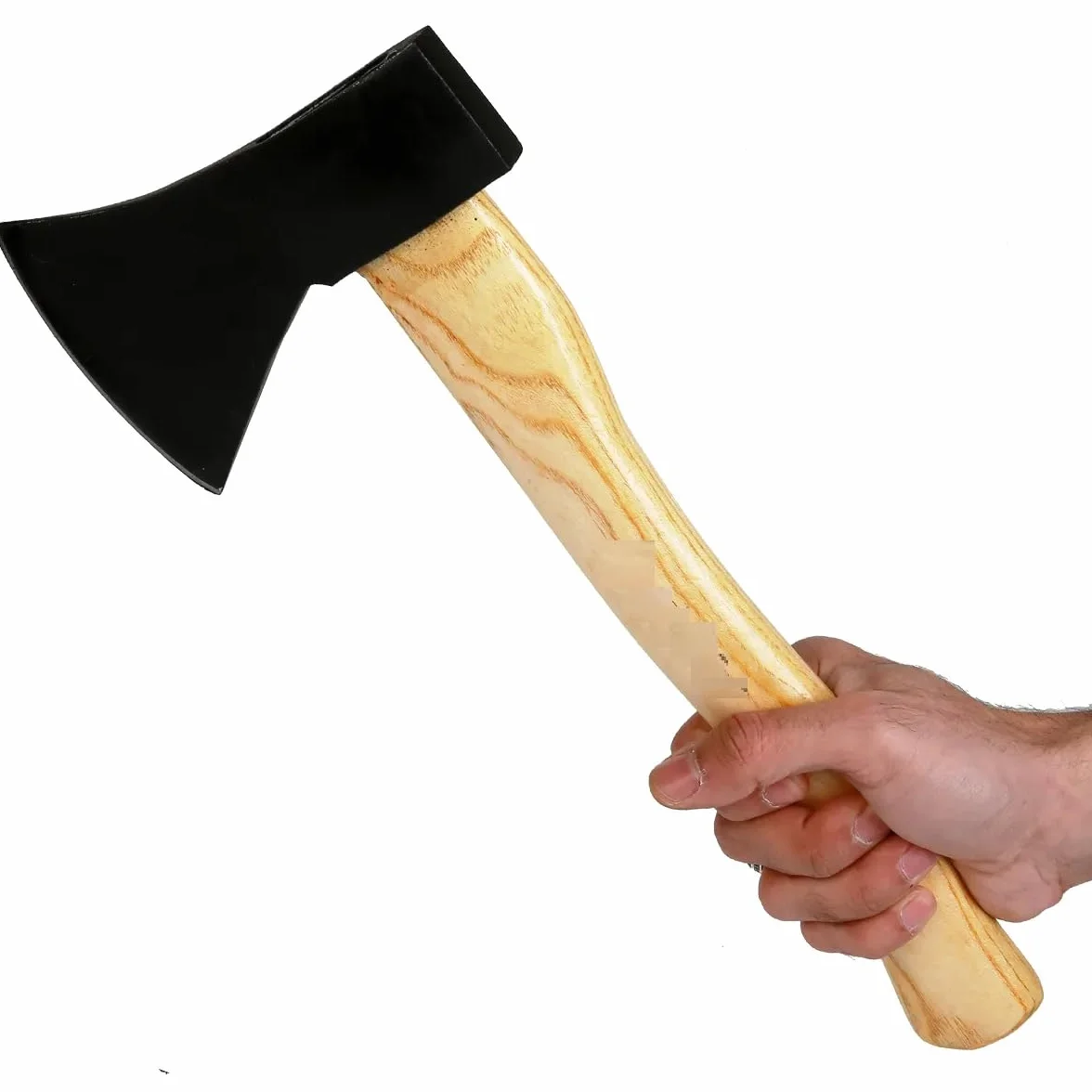 Hacha Pequeña de 600 g con Mango de Madera, Cabeza de Acero al Carbono, Longitud 36 cm