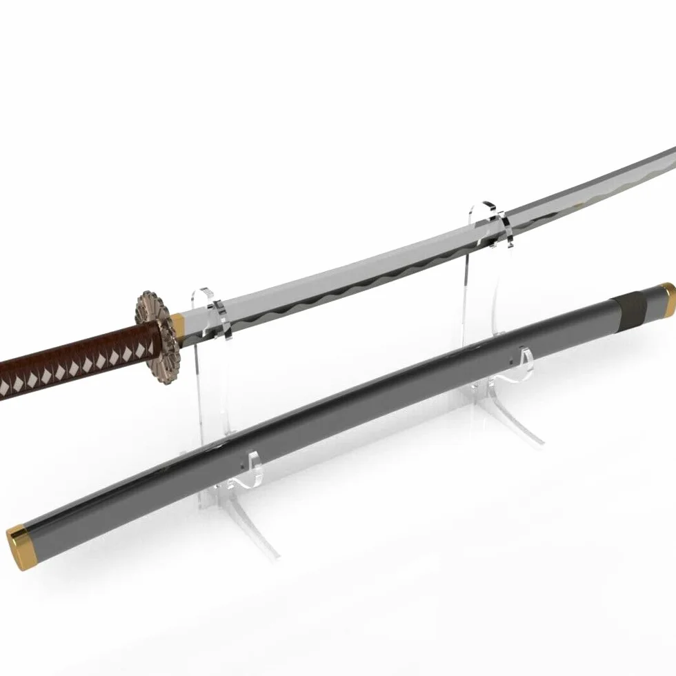 WANLIAN Soporte de Espada Samurai Acrílico de Dos Capas, Gancho de Exhibición para Todas Las Espadas (Transparente)