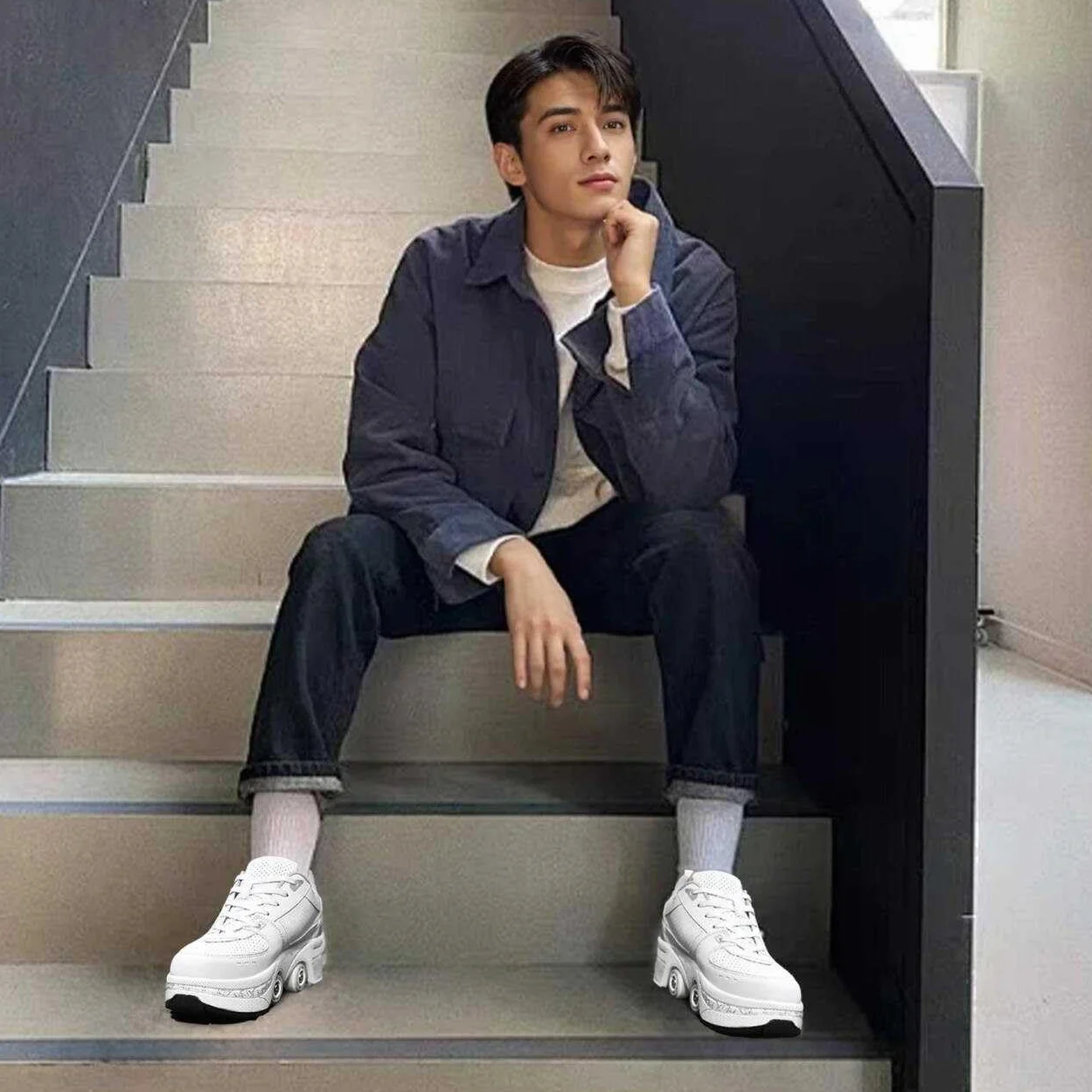 Zapatillas con Ruedas Ajustables Patines de 4 Ruedas para Jóvenes y Adultos