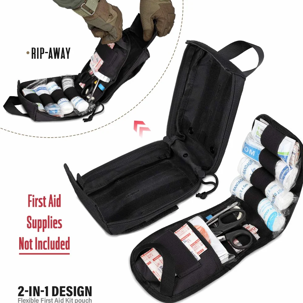 WYNEX Bolsa táctica primeros auxilios diseño cortado láser Molle EMT IFAK supervivencia organizadora médica emergencia