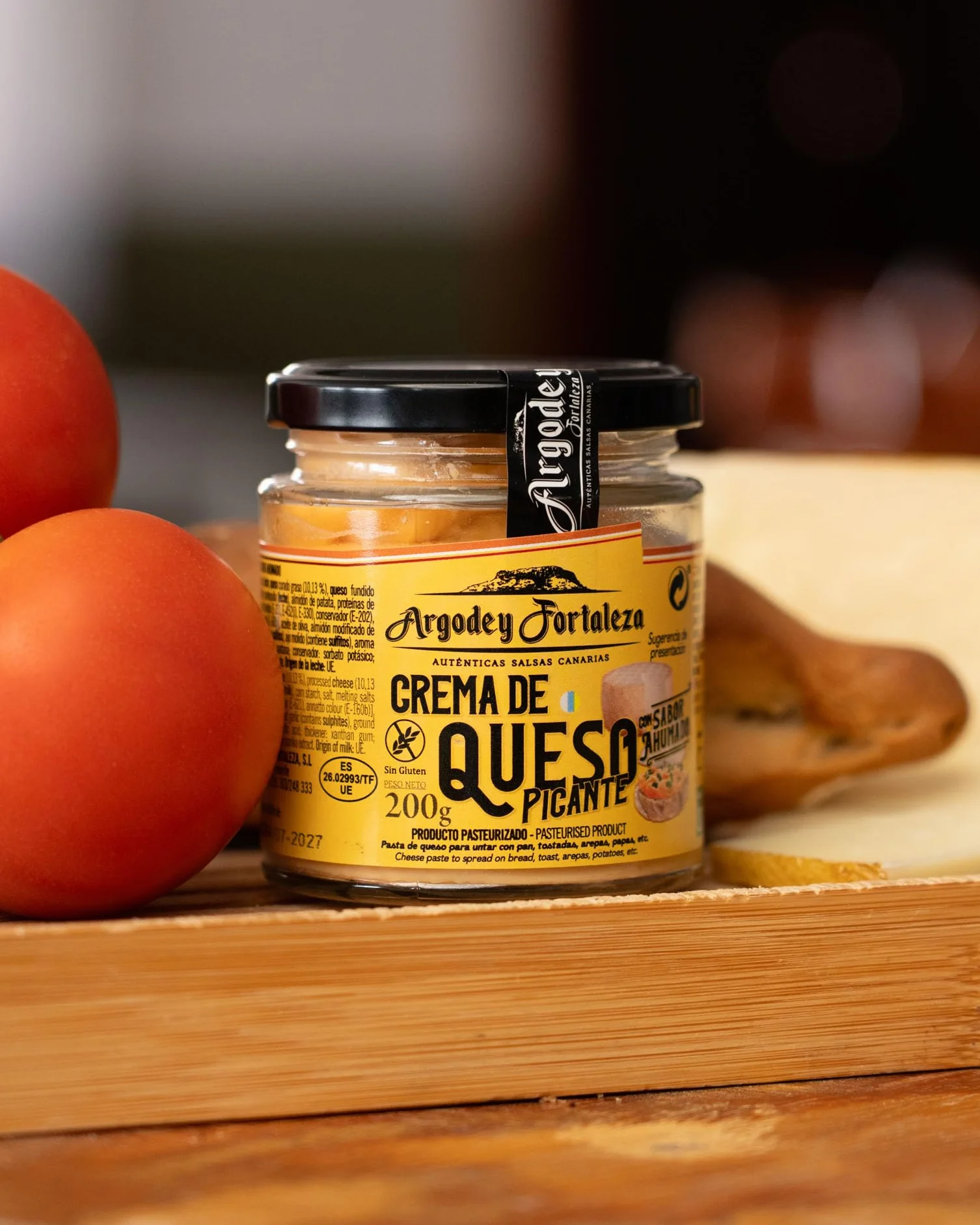 Argodey Fortaleza Crema de Queso Ahumado Picante 200g Salsa Cremosa para Untar