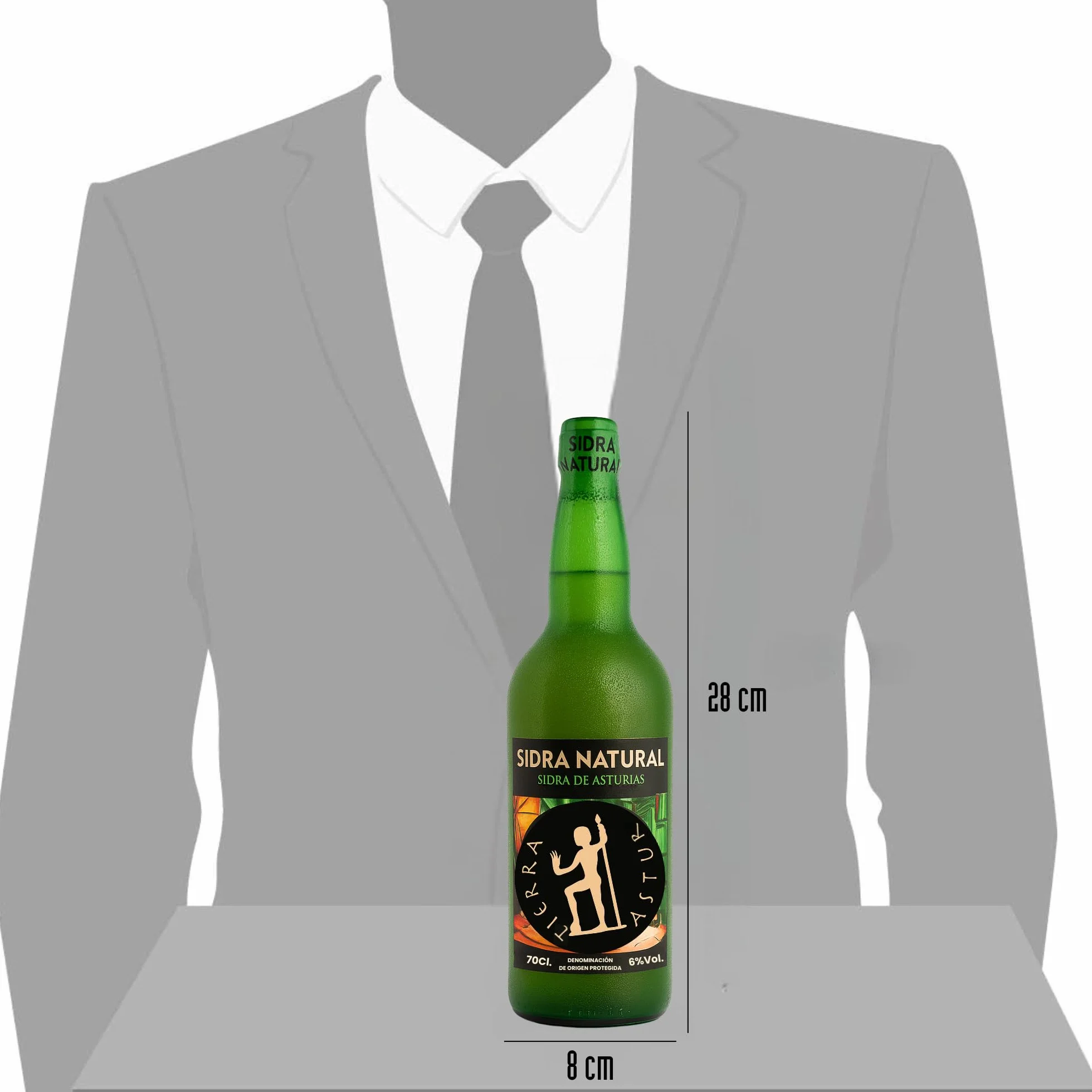 Sidra Asturiana DOP | Pack 6 Botellas 70 cl de Sidra Asturiana – 100% Manzana de Asturiana, 6% Vol