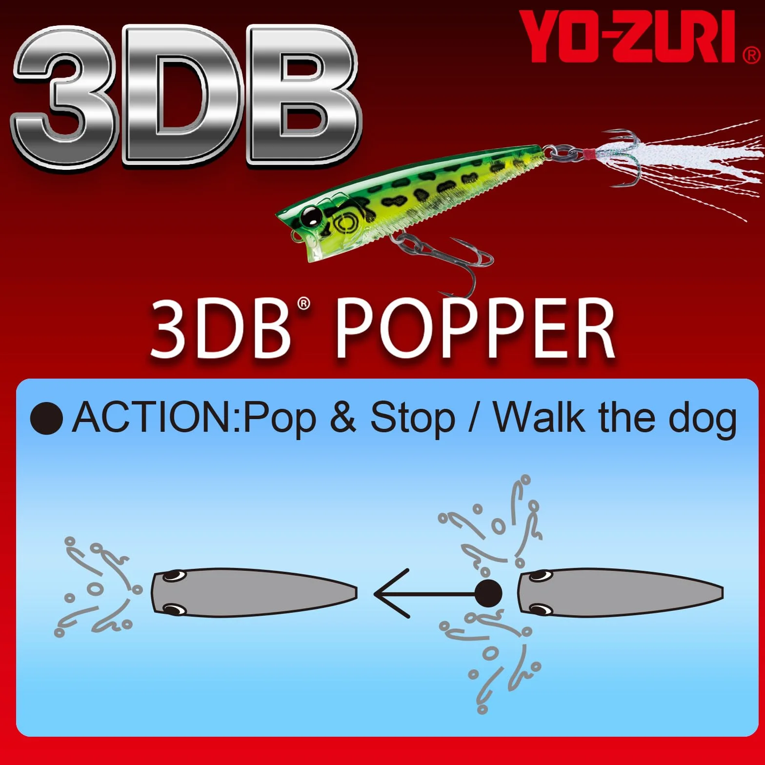 Yo-Zuri 3DB Popper Señuelo Flotante