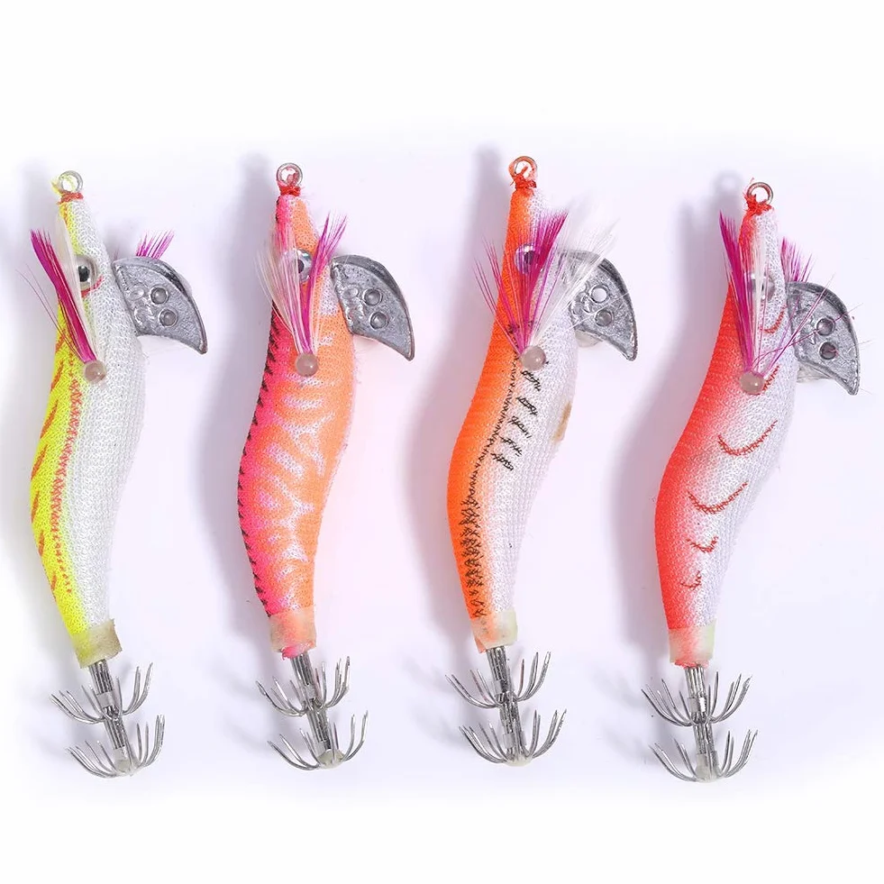 Calamar Camarón Jig Jigging Señuelos Rg58 Boomerang Cebo Pesca Noche Amanecer