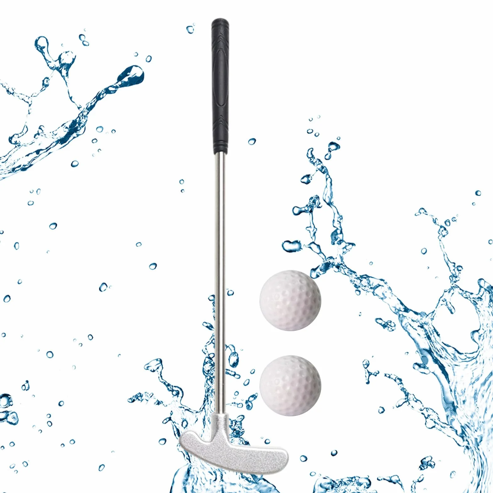 Putter Juego de palos de golf para niños y adultos, diestros/zurdos, interior y exterior, eje estable
