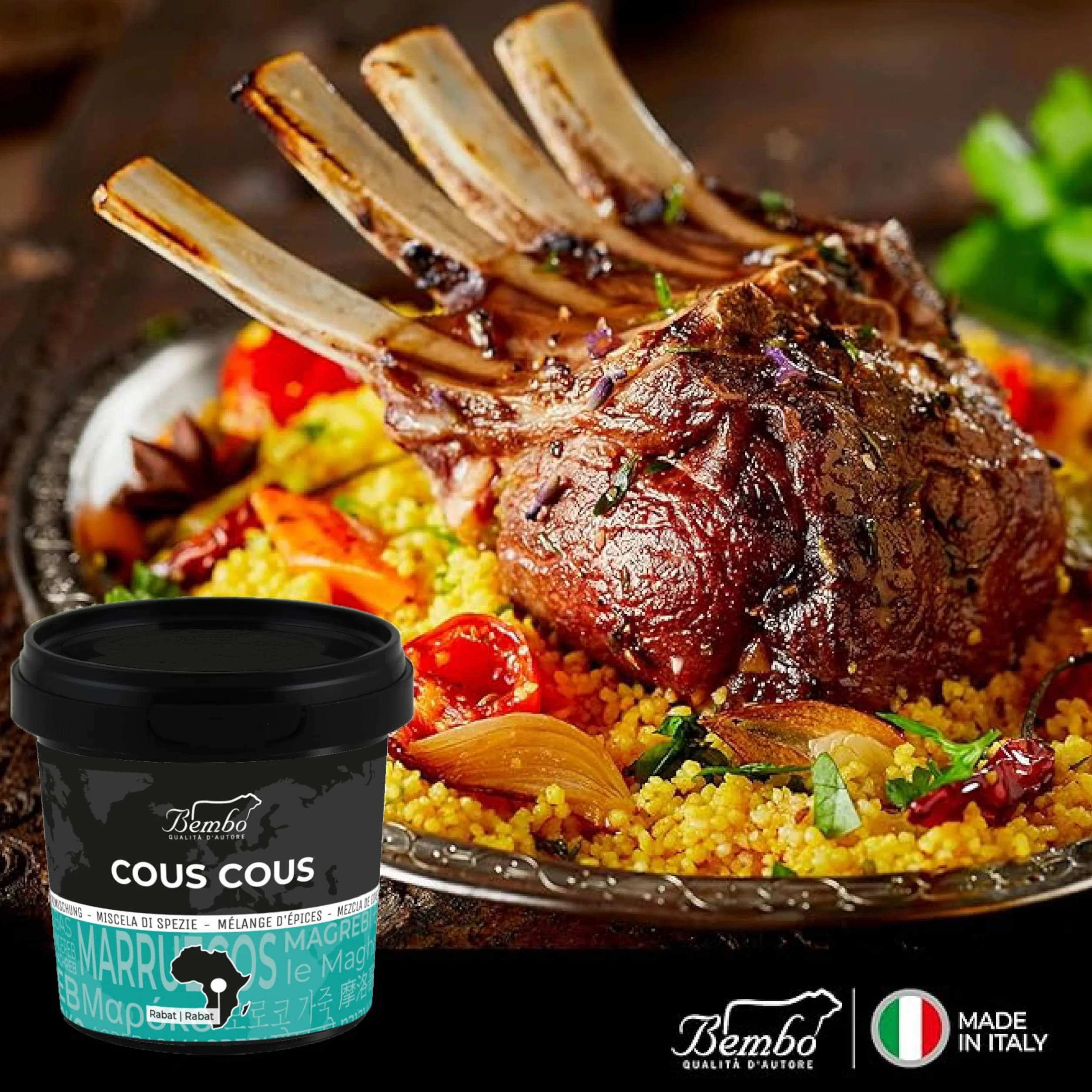 Mezcla de Especias para Cous Cous 60 g – Tradicional del Magreb – Ideal para Cous Cous, Cordero y Pescado
