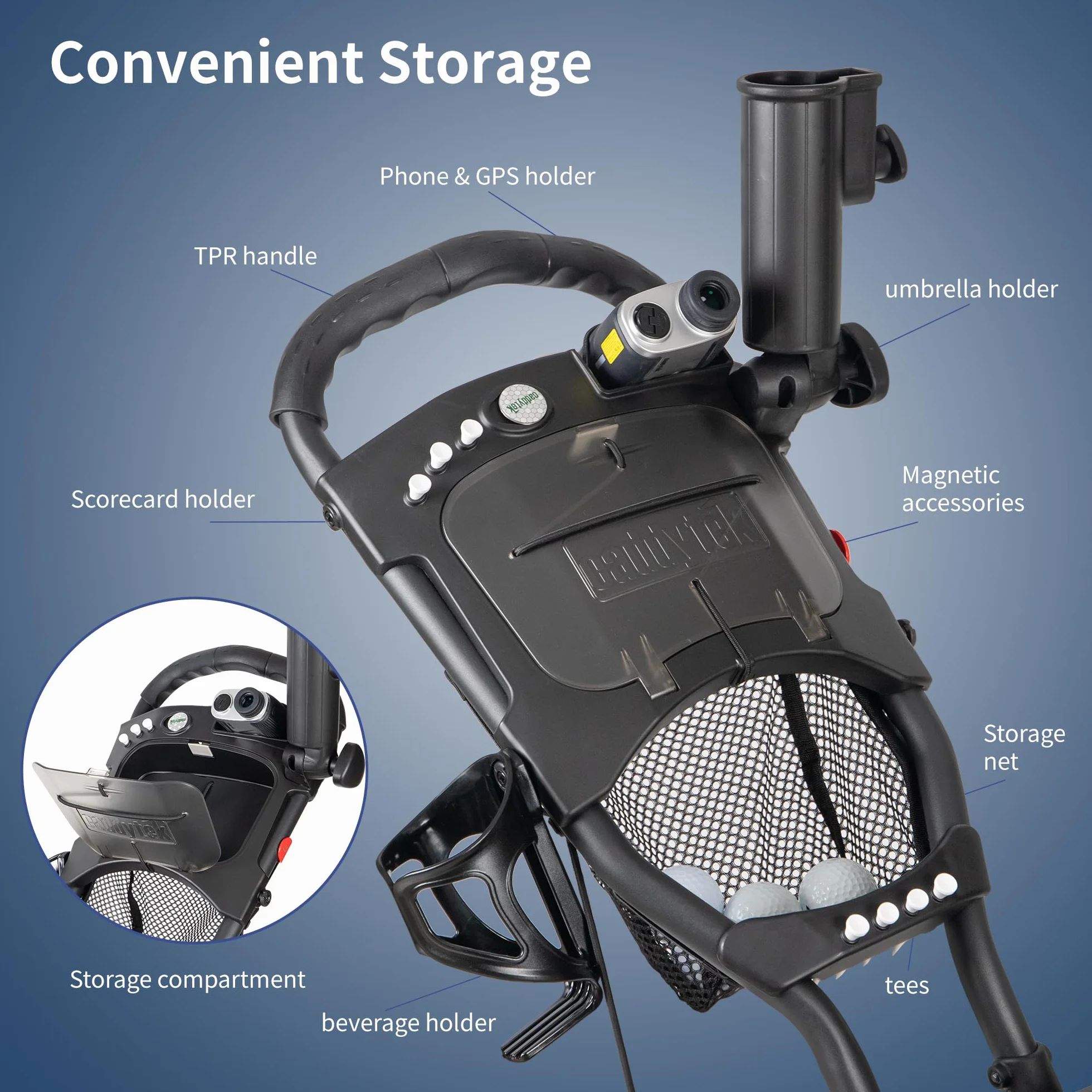 Caddytek Explorer V8 Carrito de Golf Superlite 4 Ruedas