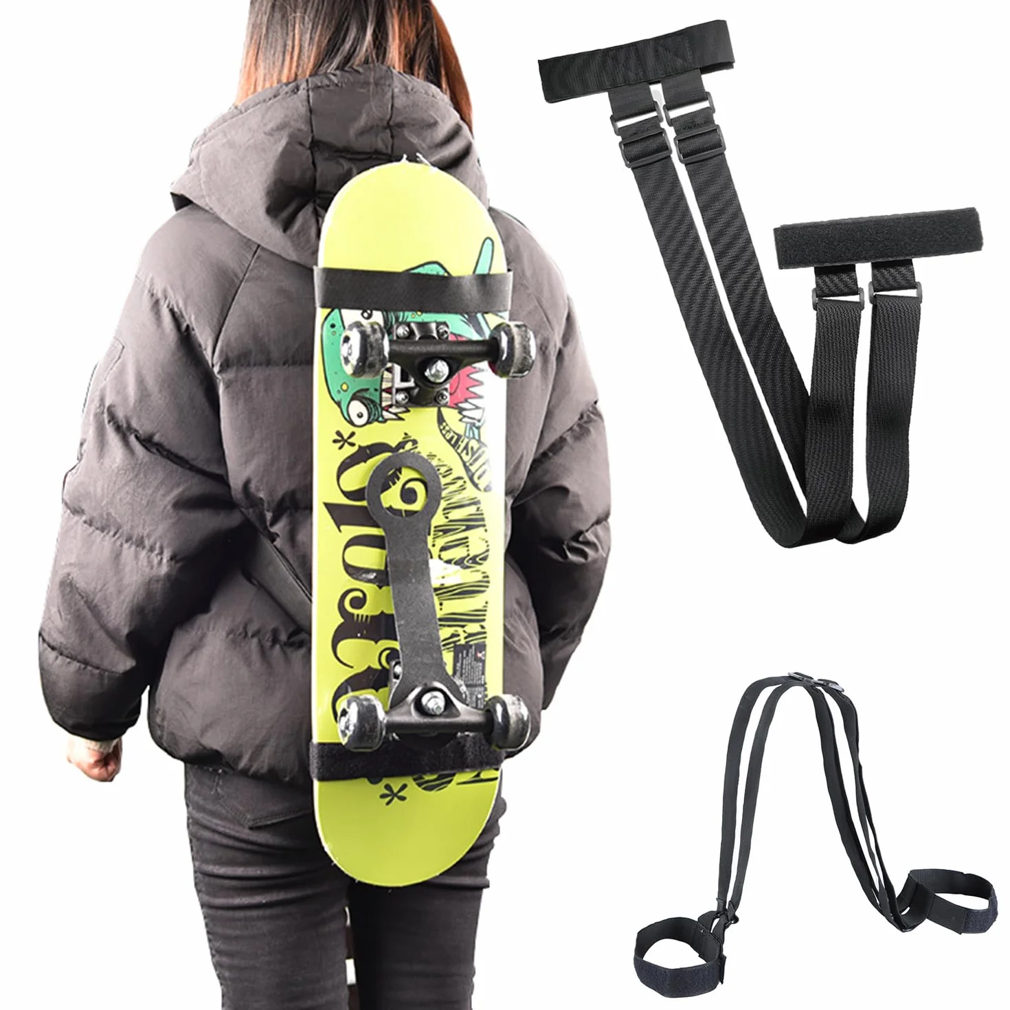 Bolsa Longboard Principiantes Correa Ajustable Mochila Snowboard Monopatín Hombro Skateboard