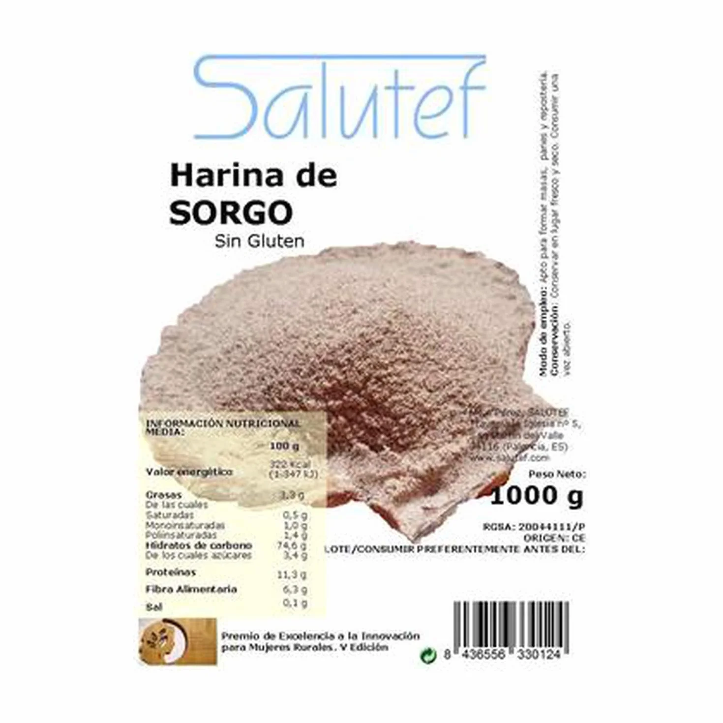Harina de sorgo 1 kg de polvo