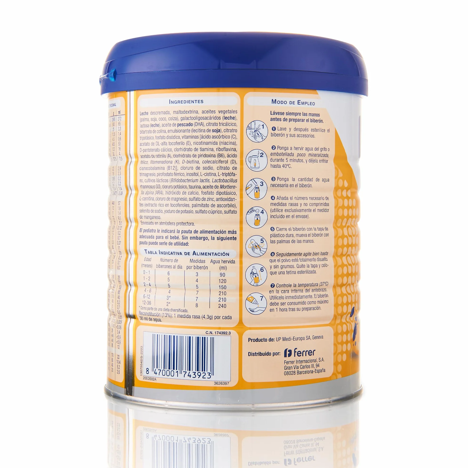 Novalac AC Leche en Polvo 0-36 Meses Bajo Contenido en Lactosa 800 g Fórmula Infantil