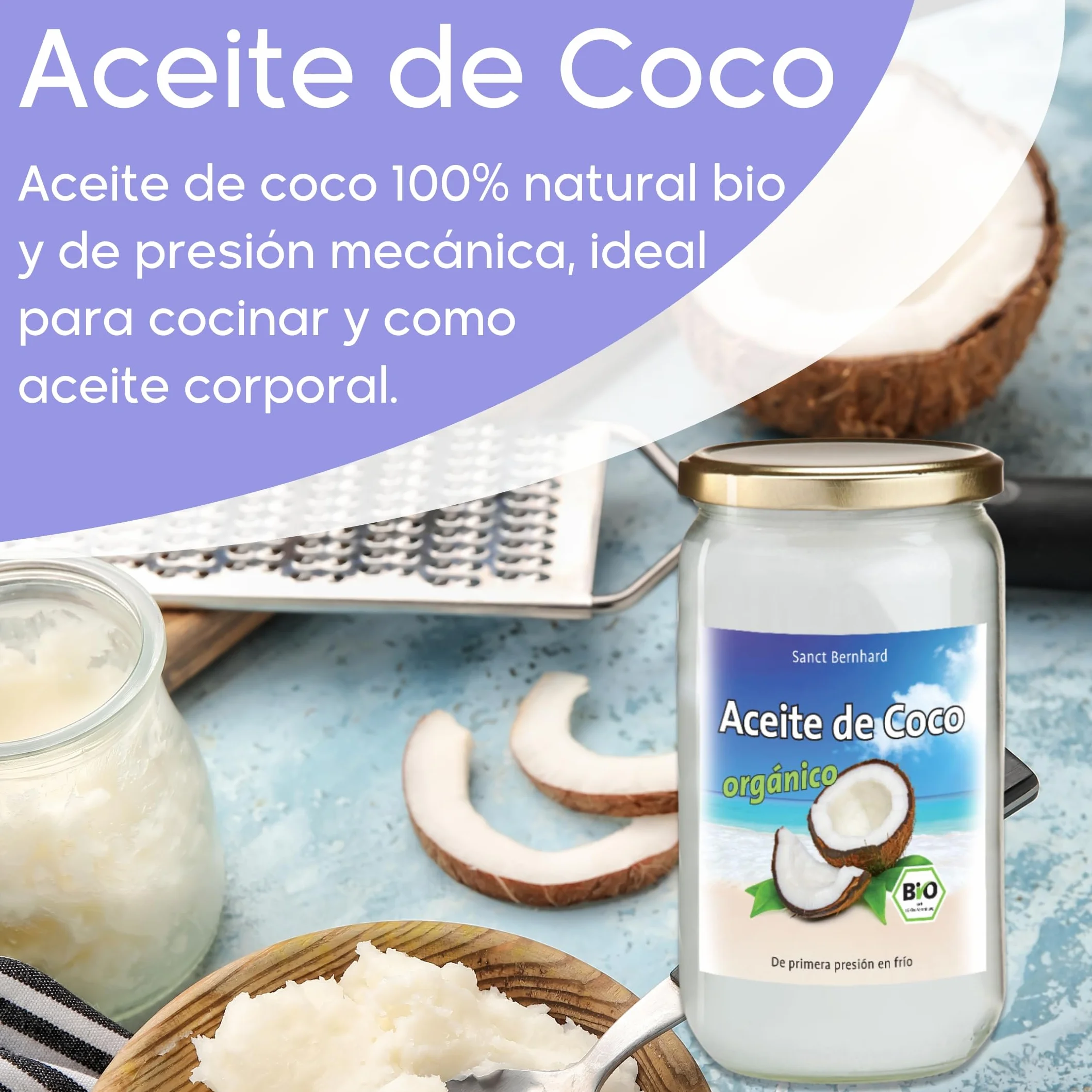 Aceite de Coco organico - Virgen extra - 1000ml
