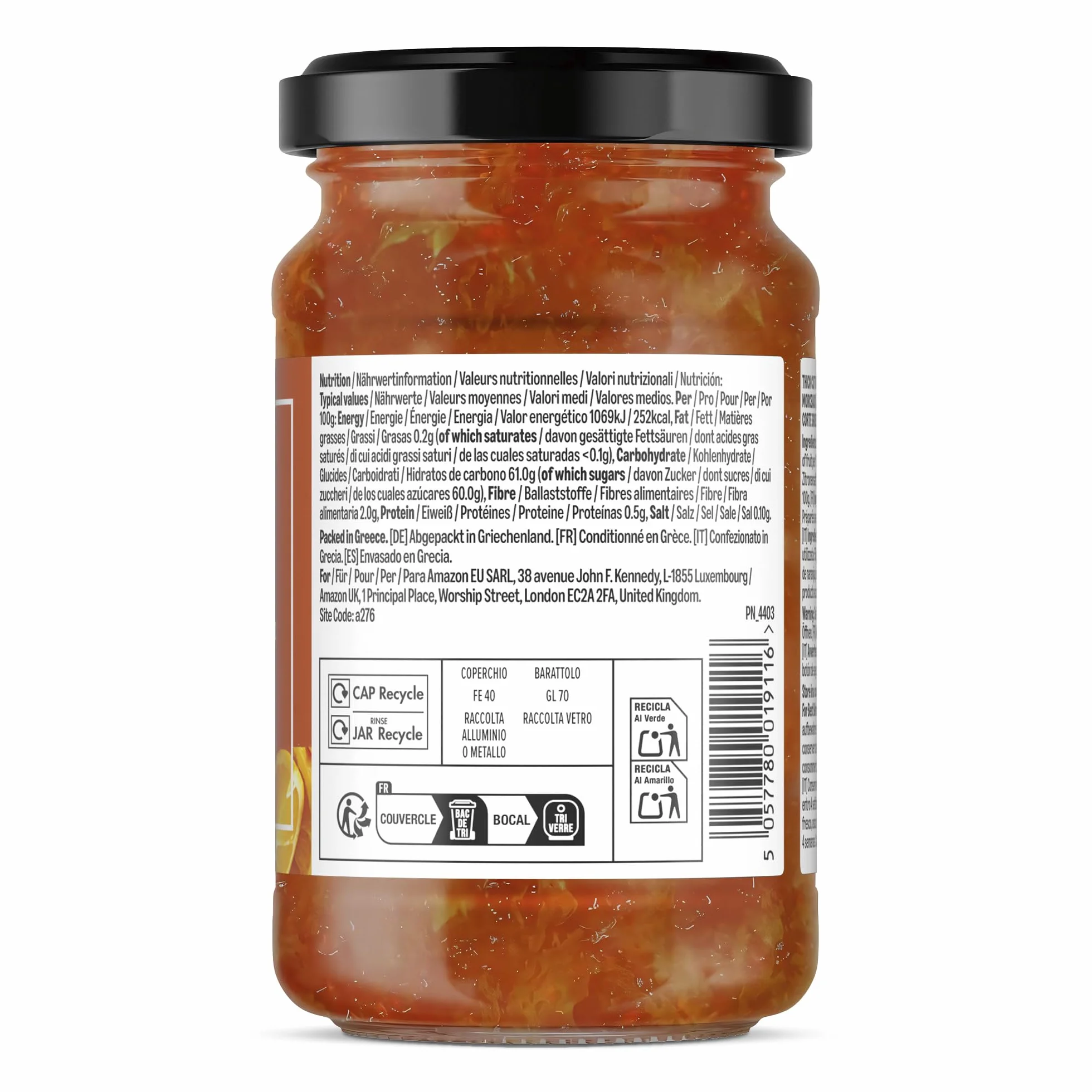 by Amazon Marmalade De Naranja De Corte Grueso, 454g