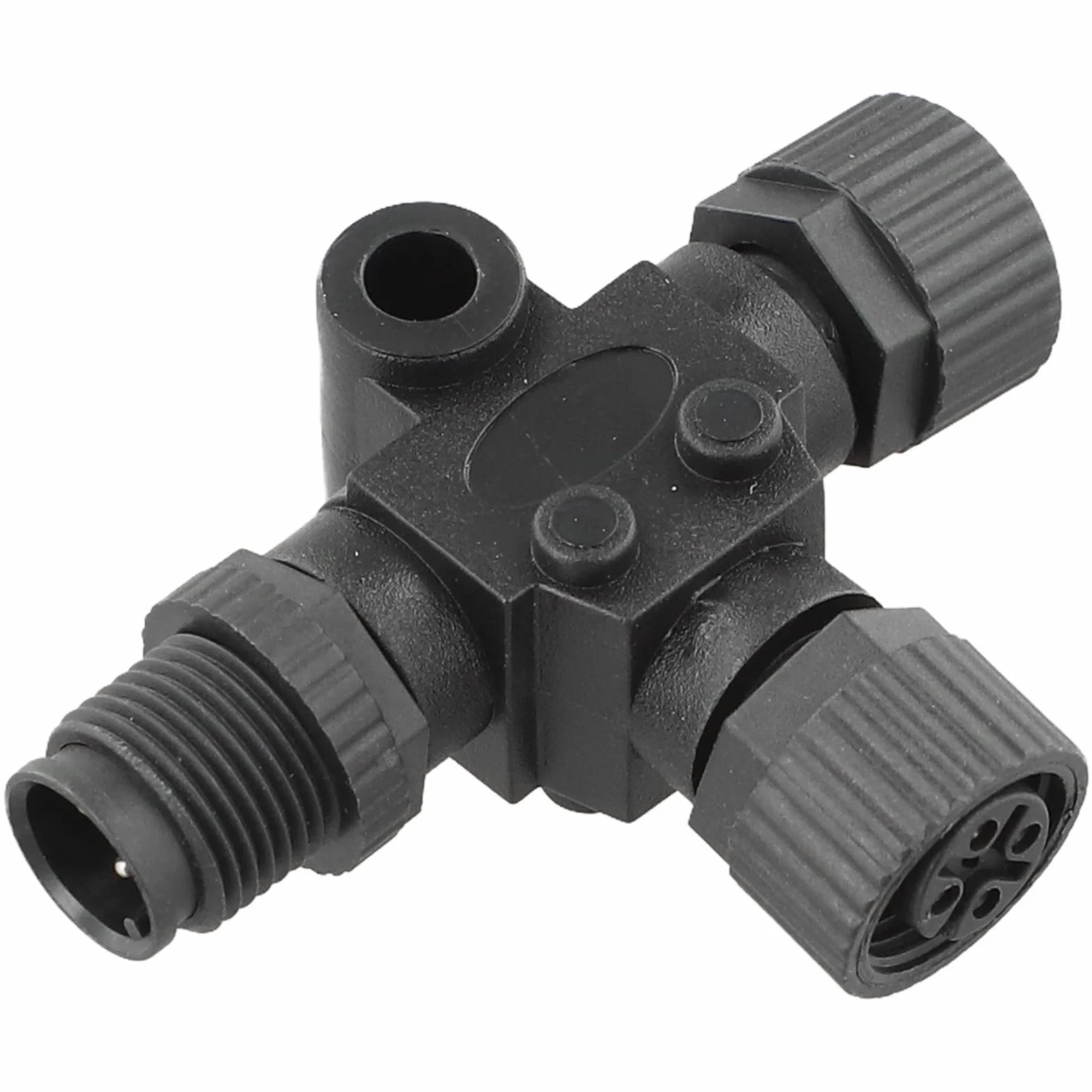 Marine T Connector M12-5P NMEA 2000 divisor columna vertebral IP67 4A 60V bloqueo roscado para Garmin Simrad