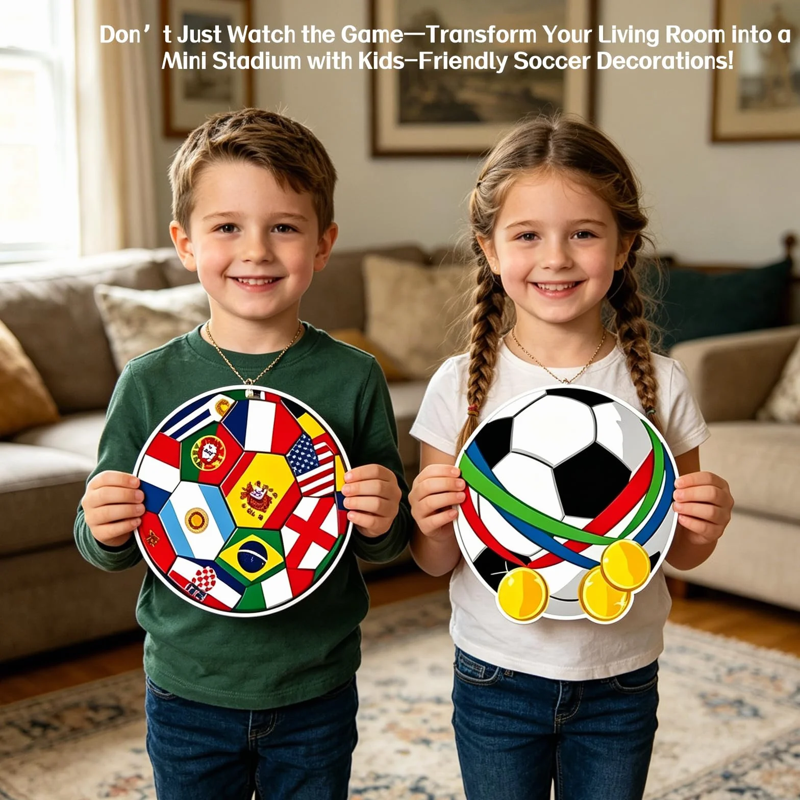 Remolino Spirales Decoración 2026 Mundial, 2 Guirnalda Bandera Fútbol, Banderines Copa Del Mundo Reutilizable