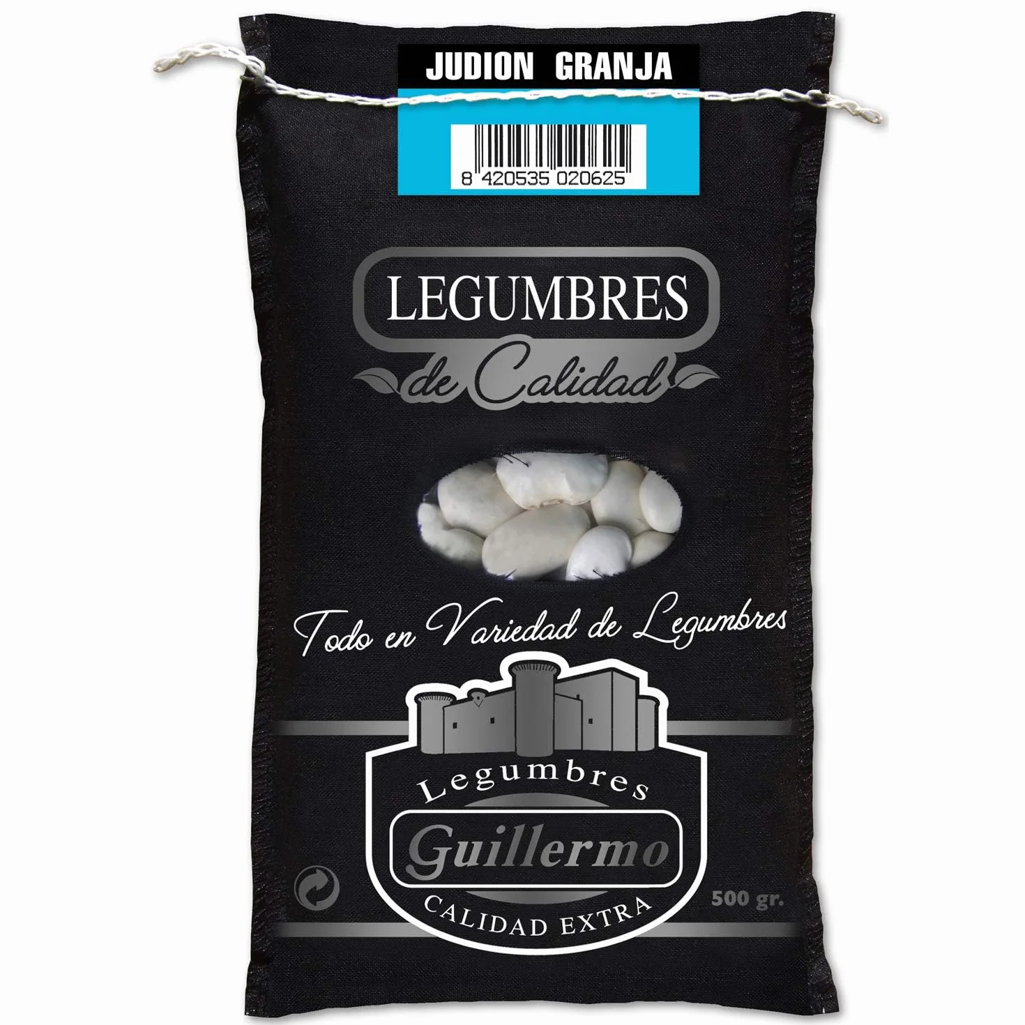 Guillermo | Judión - Saco 500g. | Gourmet | Calidad Extra | Alimento perfecto para dietas veganas y vegetarianas | Altas en fibra, vitaminas, minerales y contenido en proteínas