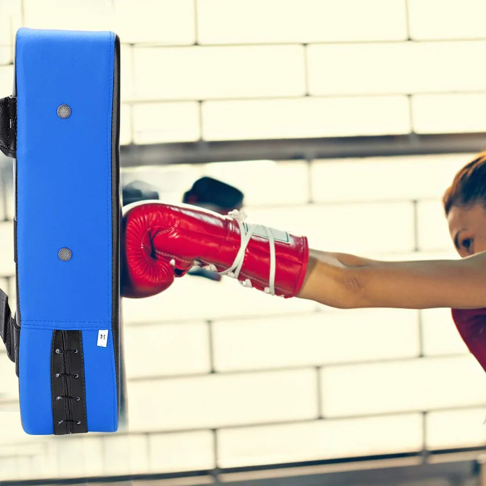 Dioche Almohadillas de boxeo piel sintética espuma de algodón entrenamiento artes marciales azul