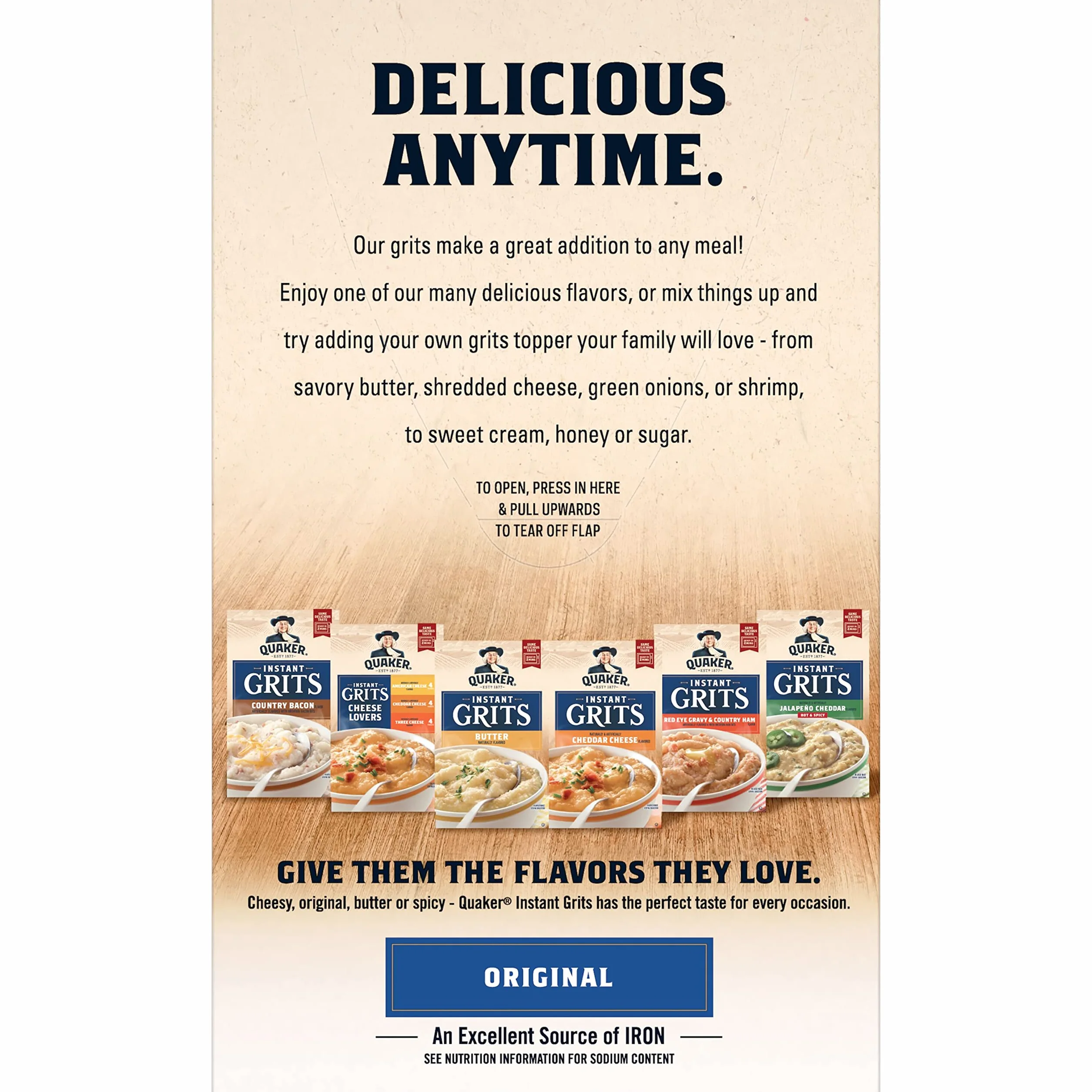 Quaker Granos instantáneos, originales, paquetes de 1 oz (paquete de 10)