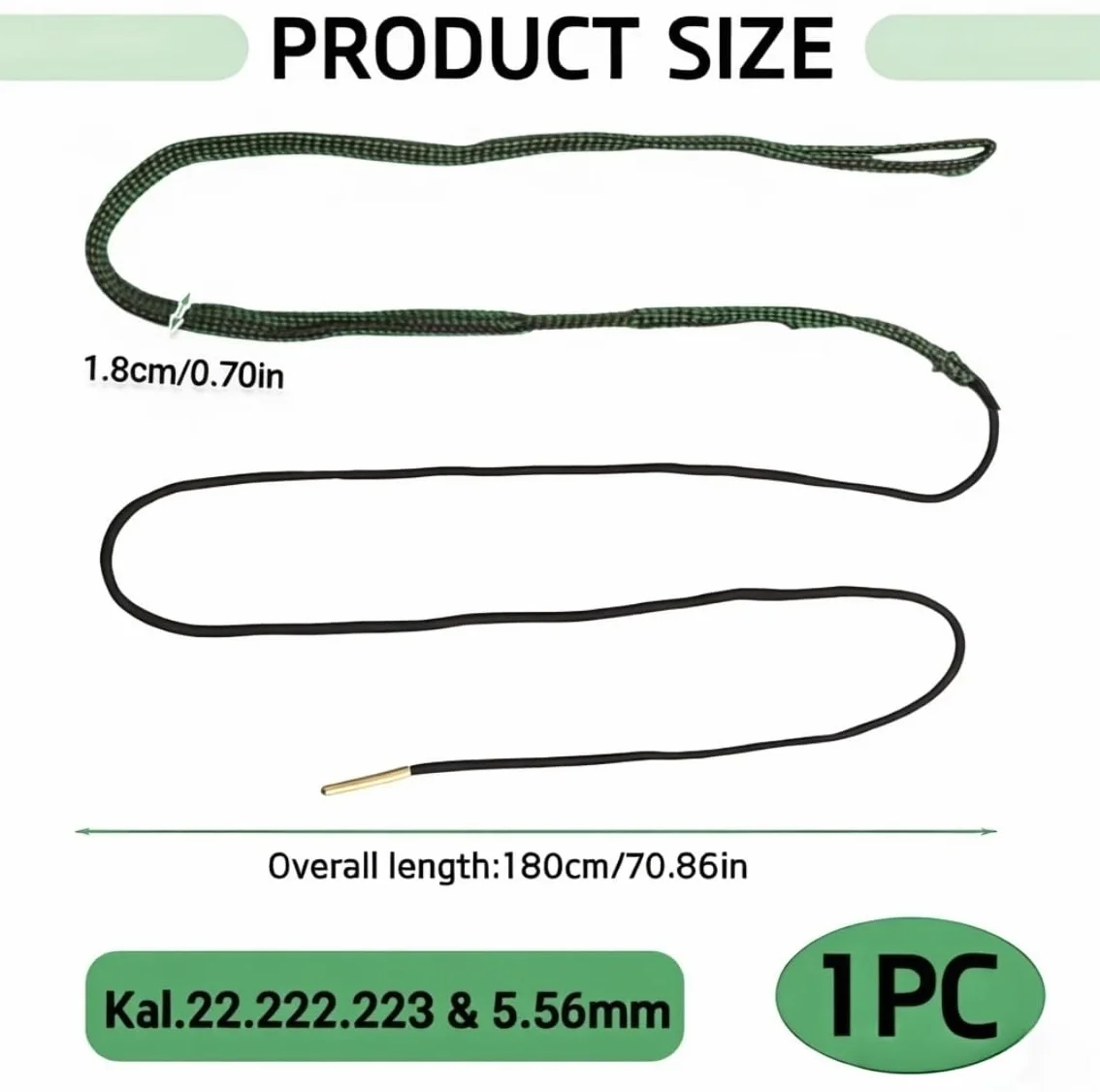 Kit de limpieza de cañones para rifles calibre .22, .223 y 5.56 mm – Hilo limpiador portátil y reutilizable