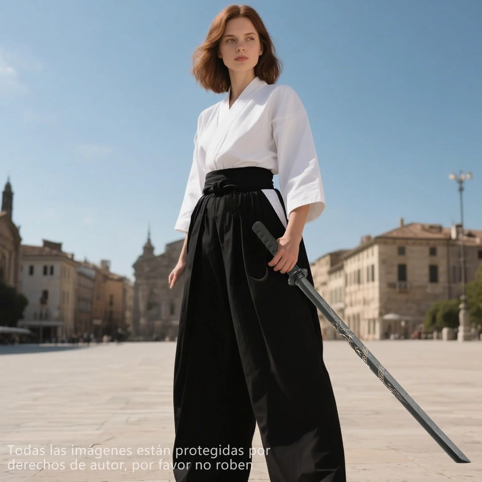 Bokken Kendo Espada Katana de Madera para Entrenamiento Cosplay (Dragón)