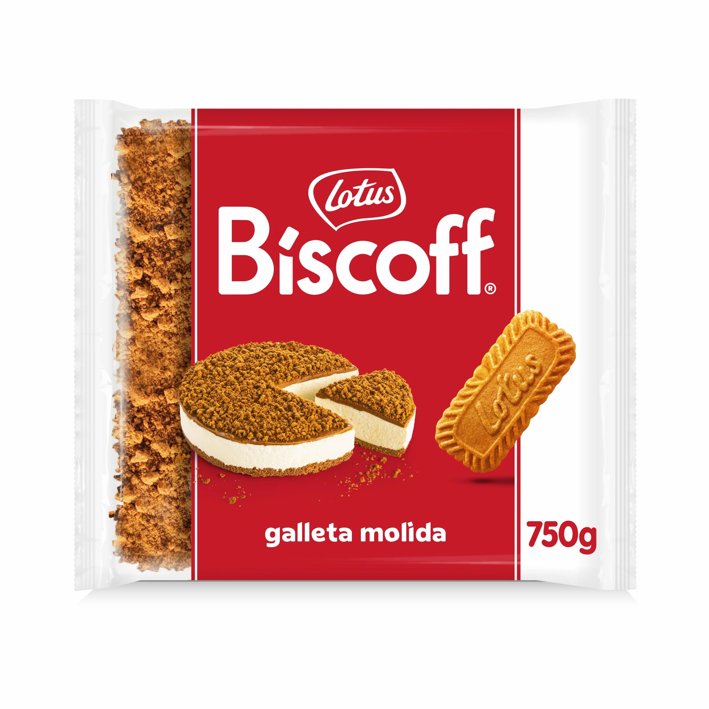 Lotus Biscoff | Galleta Caramelizada Molida | Ingredientes de Origen Natural | Vegano | Sin Colorantes ni Aromas Añadidos | 750g