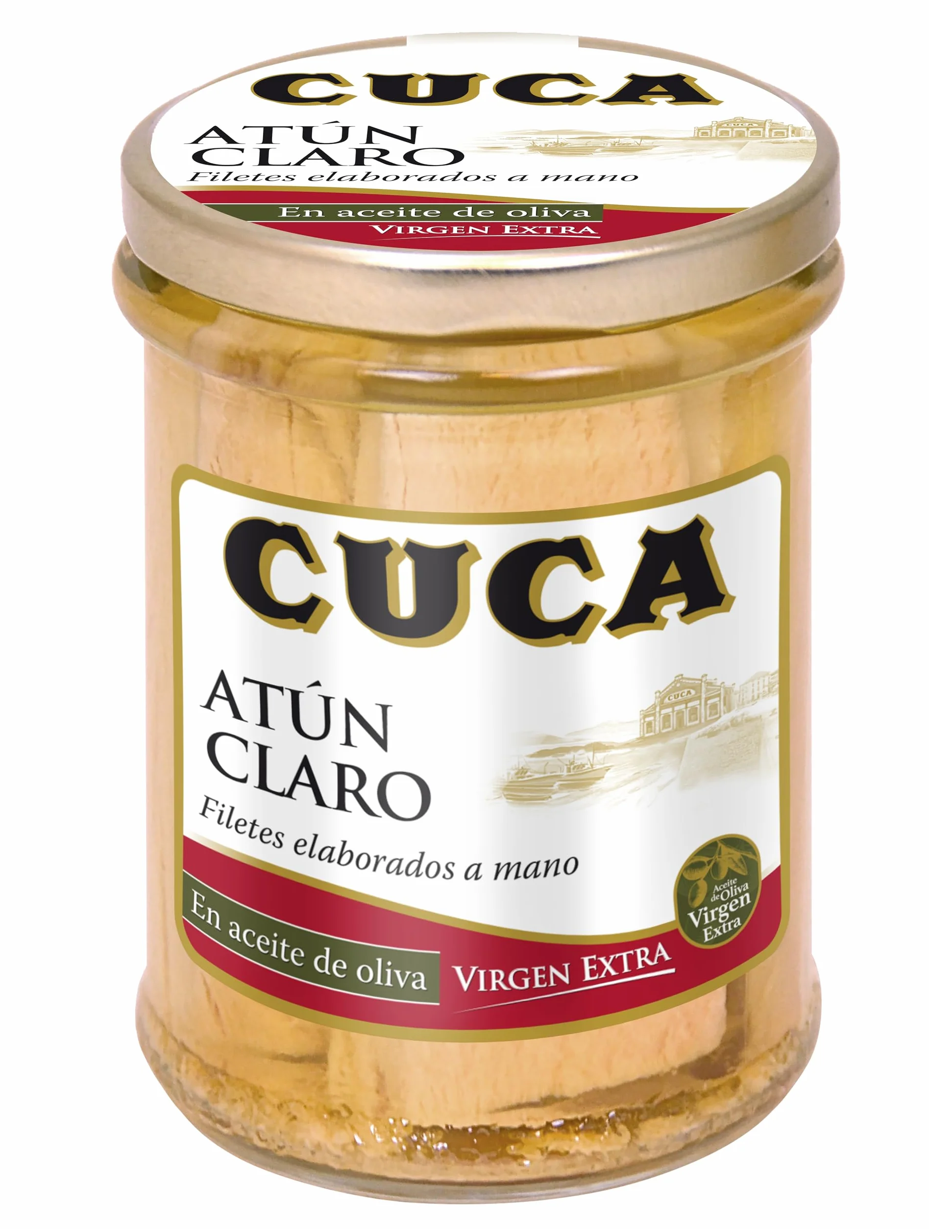 Cuca Atún claro en aceite de oliva virgen extra, 1 pack de 12 tarros de 180g