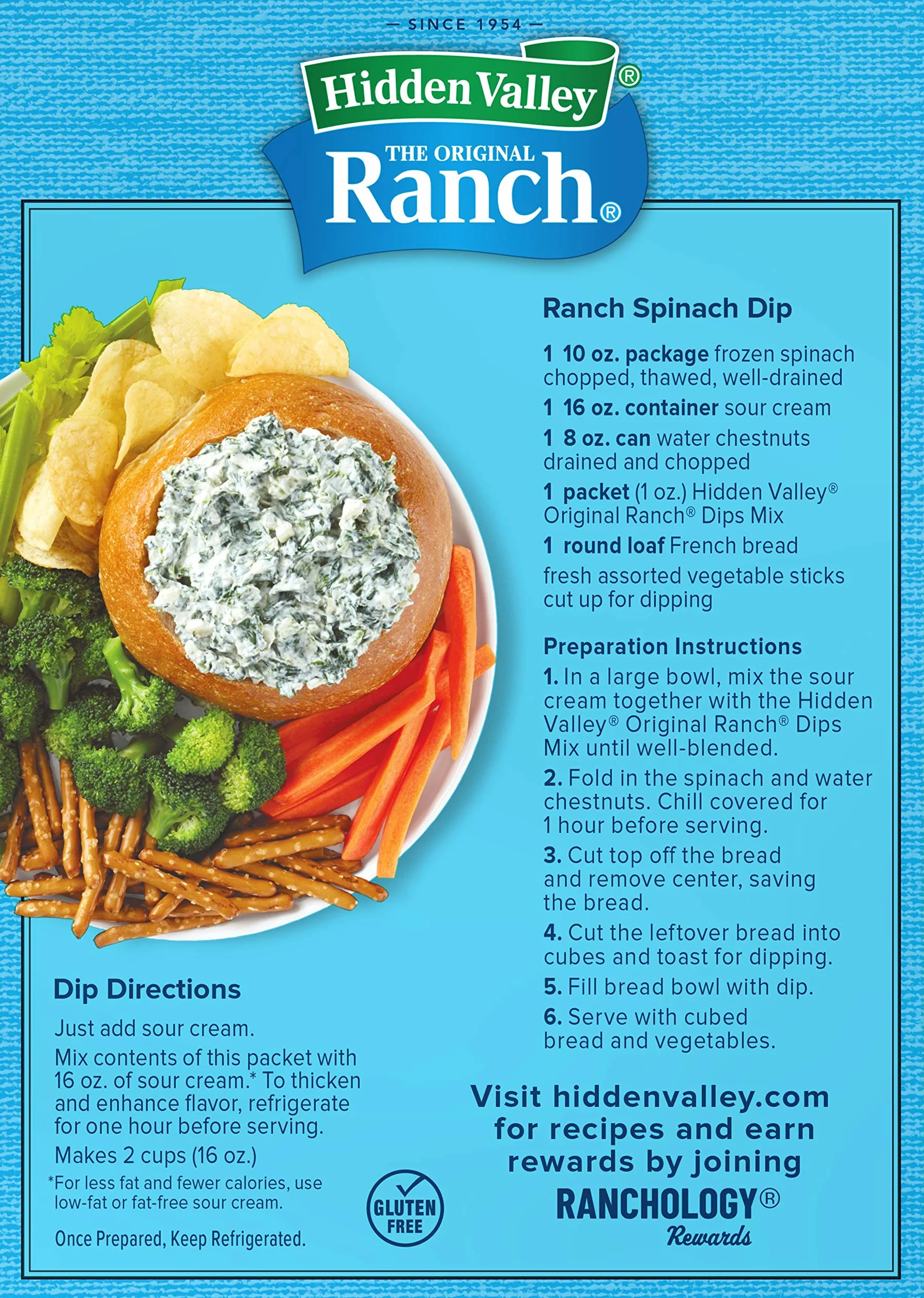 Hidden Valley Dips Mix - Original Ranch - 1 oz - 4 Count