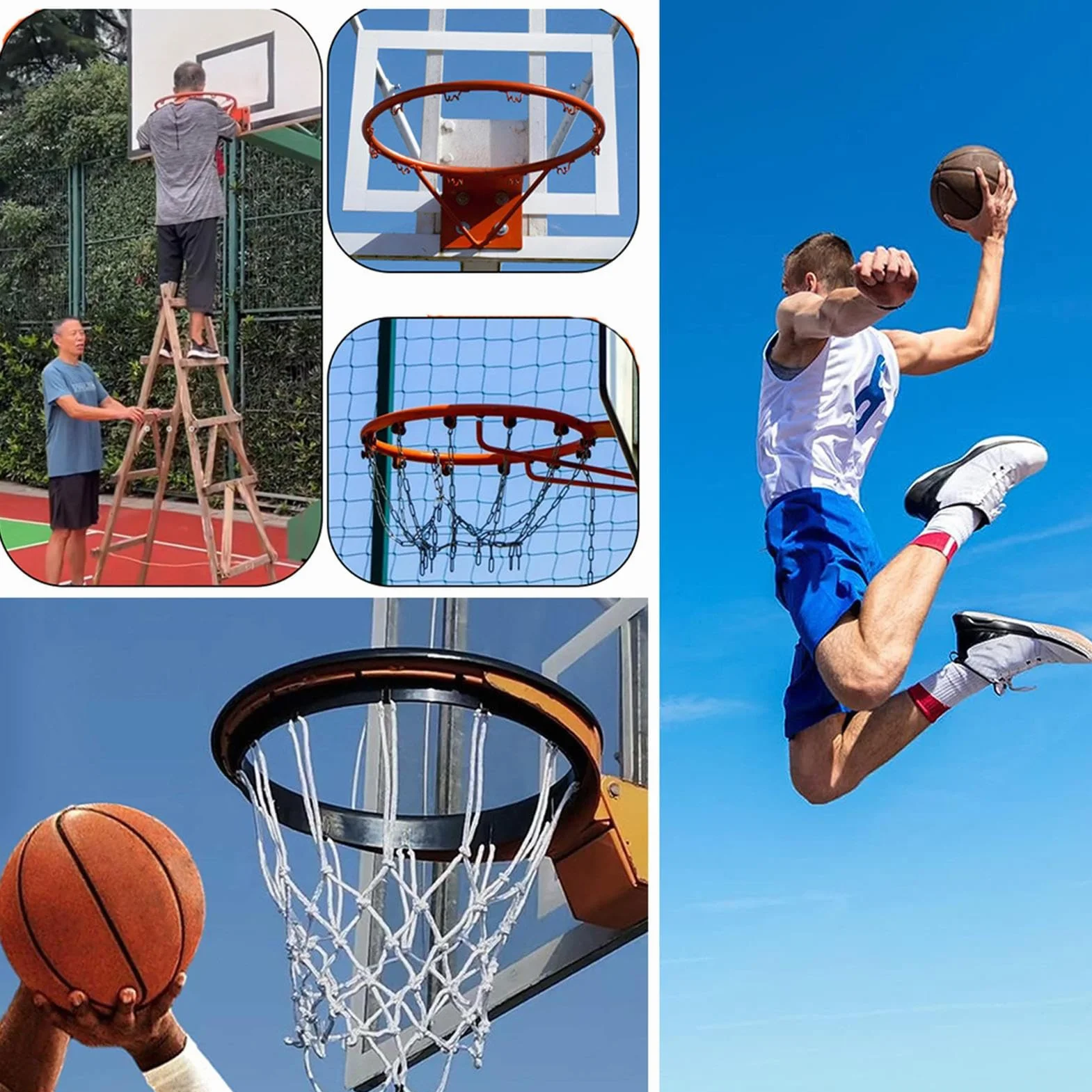 Red de baloncesto portátil de TPU para exteriores - Canasta de baloncesto de repuesto