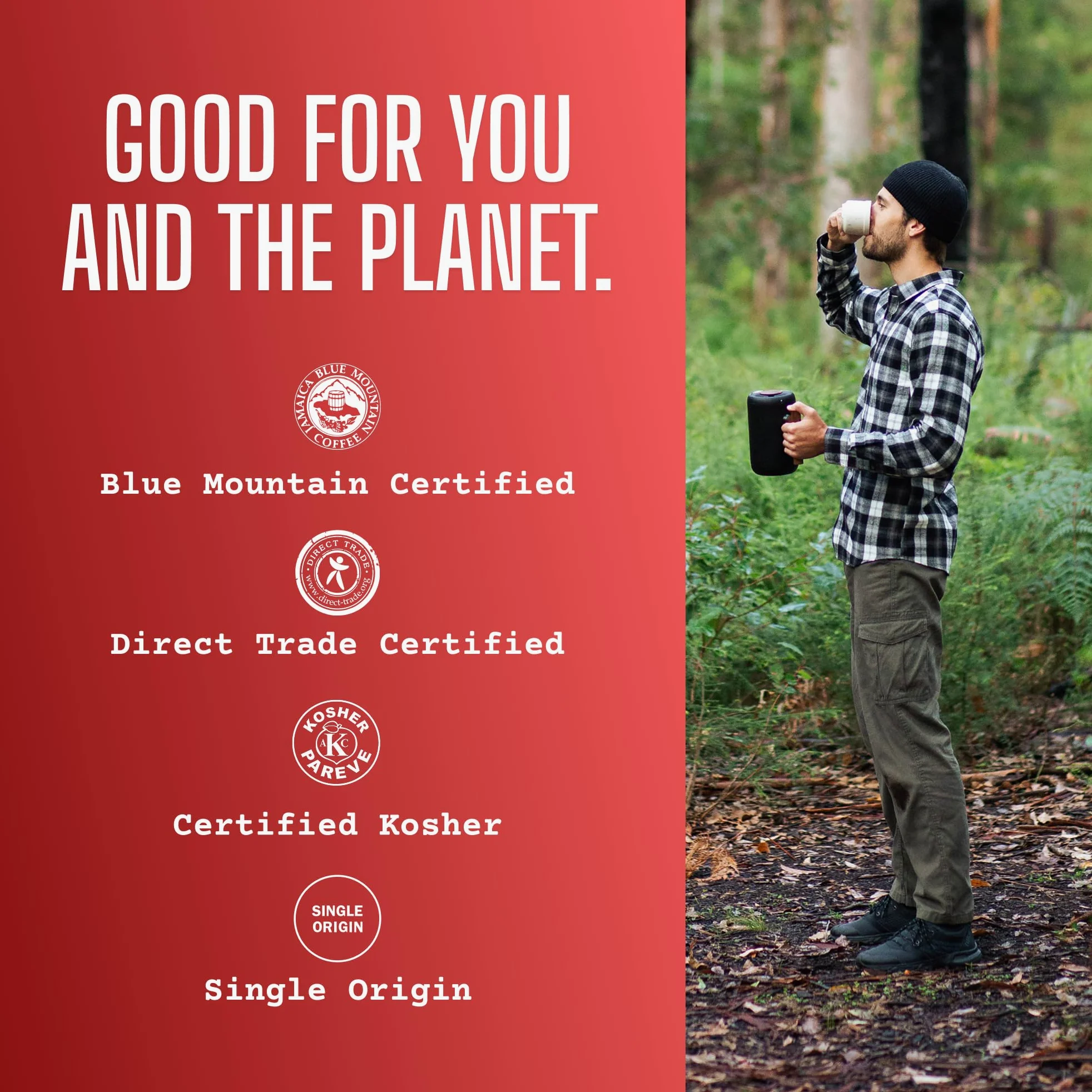 Café de Jamaica Blue Mountain, 100% Puro, Montaña Azul, de Grano, Asado Fresco, de 453 g
