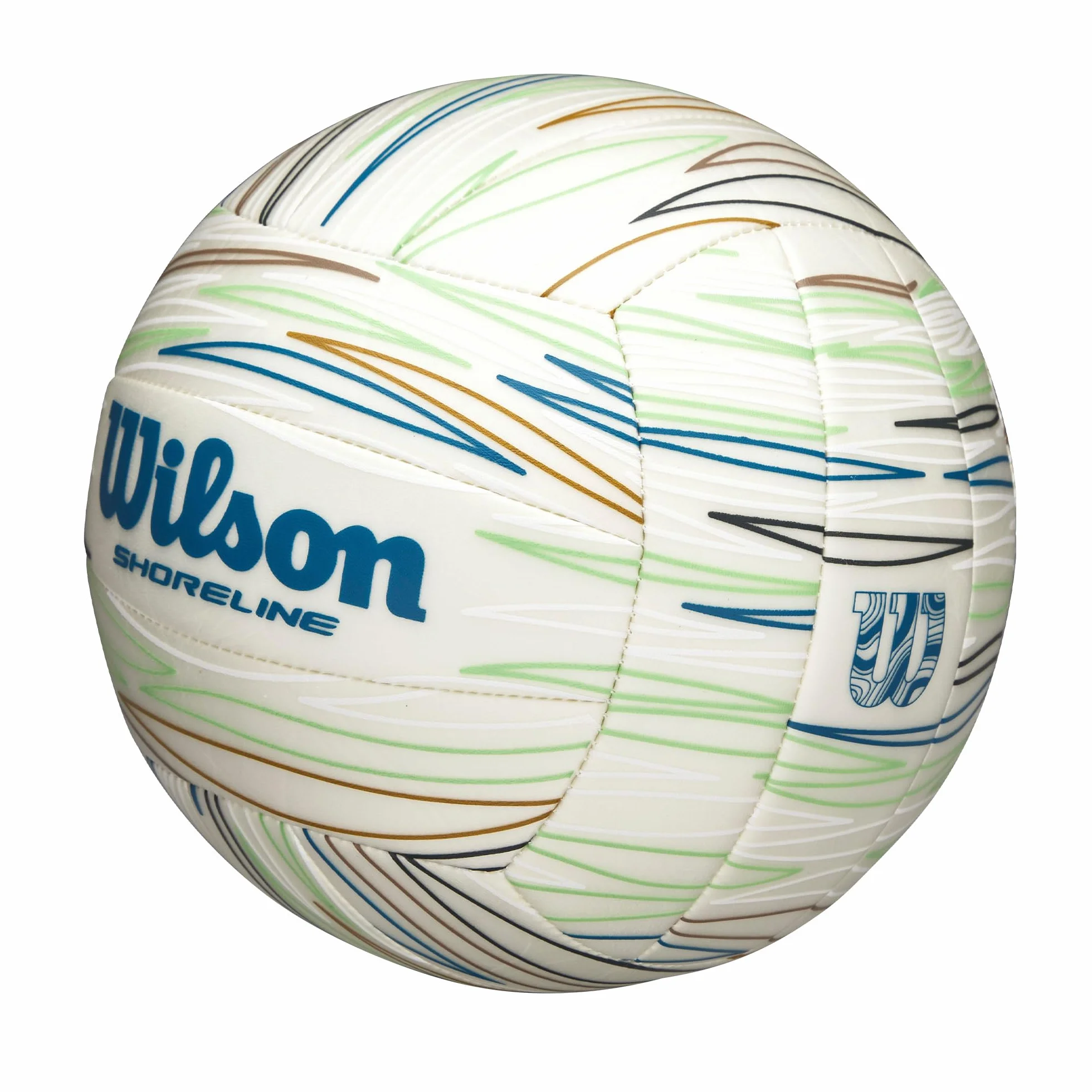 Wilson Balón de Voleibol Shoreline Gen Green Oficial Blanco/Azul TPU Reciclado