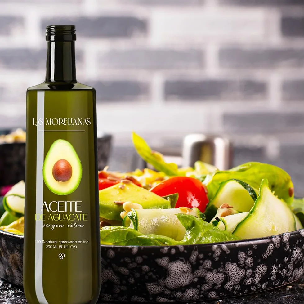 Las Morelianas Aceite de Aguacate Virgen Extra 100% Natural, Producido en México, Botella de Cristal 250ml