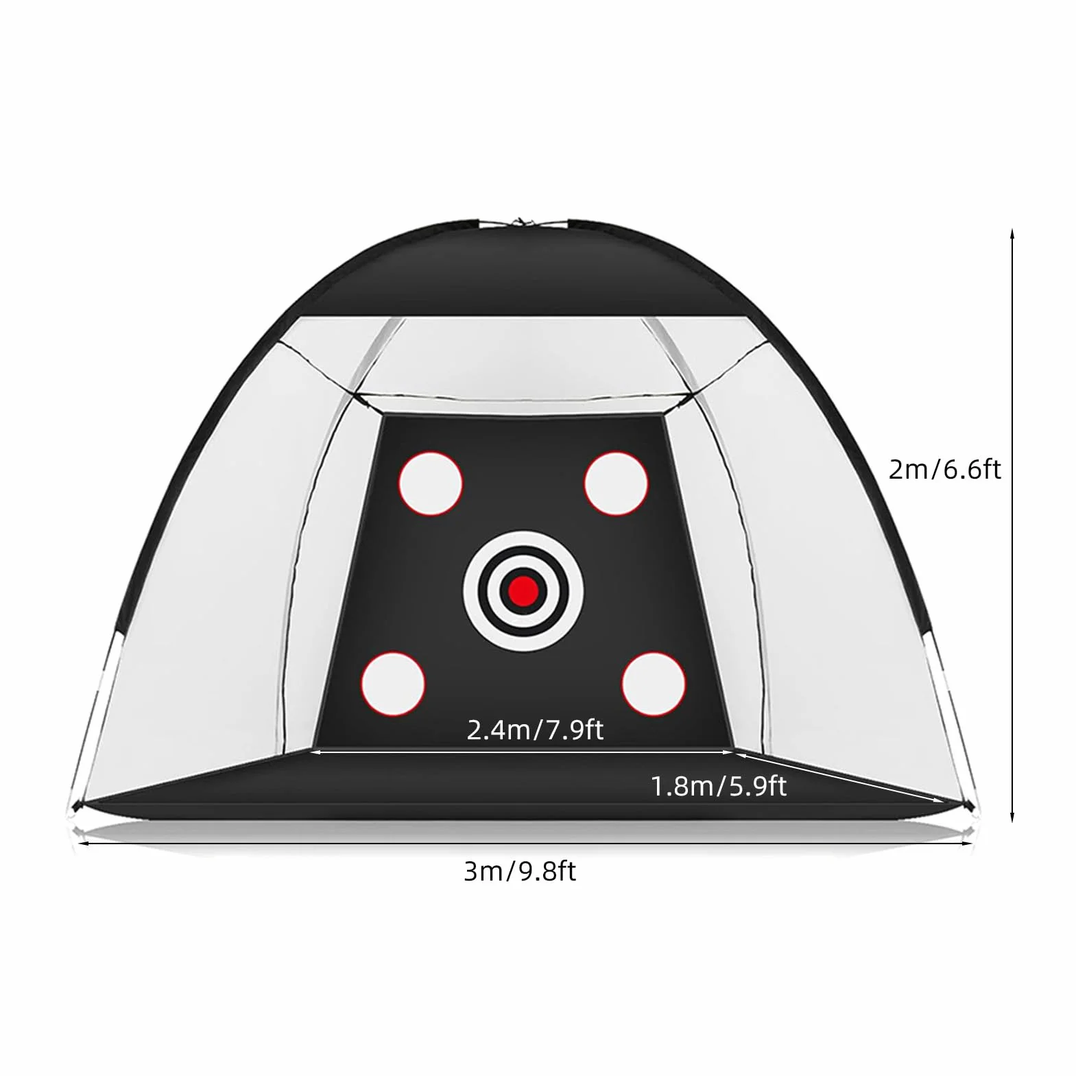 Red de Práctica de Swing Plegable para Exteriores 10 x 7 pies