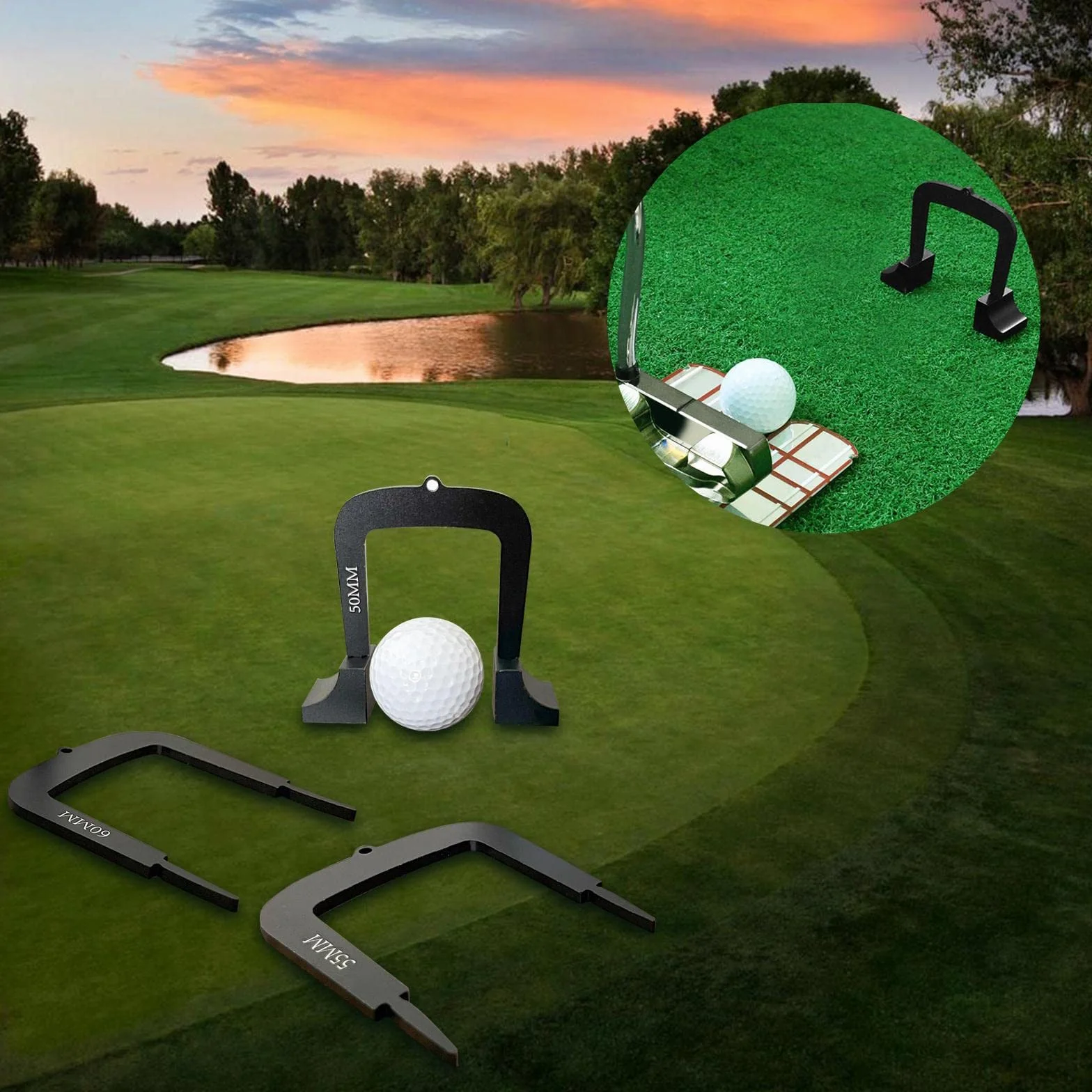 Perfeclan Portería para Putter de Golf, Accesorios de Práctica
