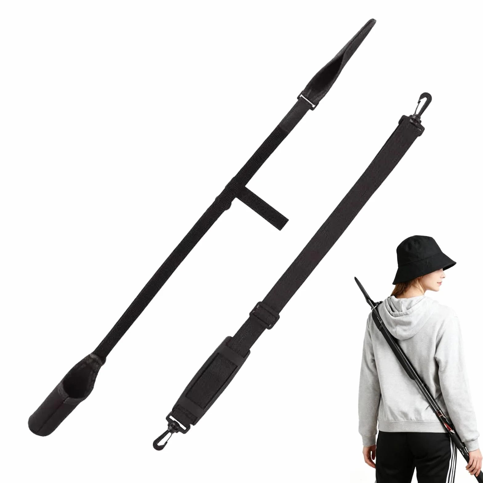 Magic Baits Protector de Caña de Pesca Ajustable en Neopreno Negro 1 Par