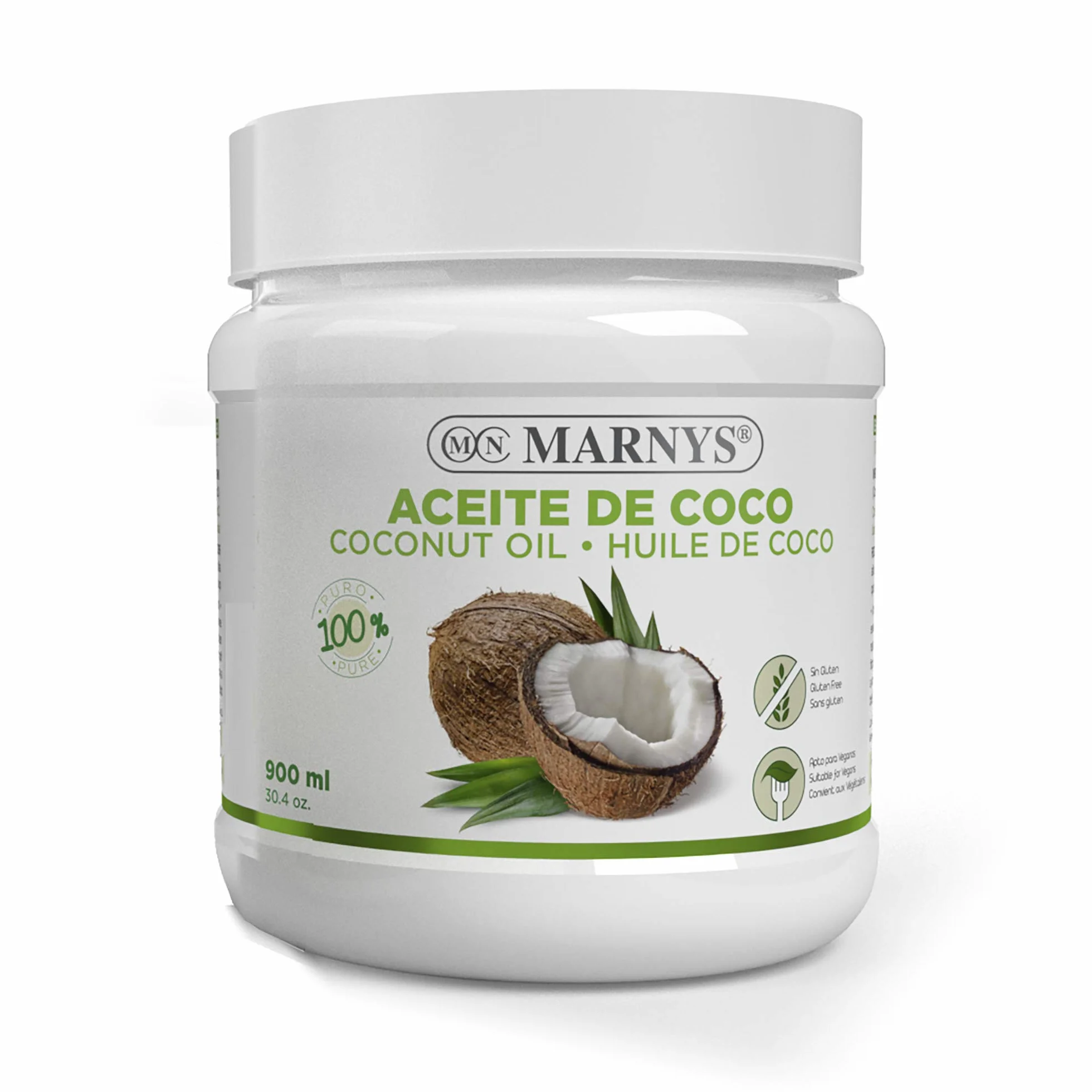 MARNYS Aceite de Coco Alimentario 100% Puro Natural 900ml