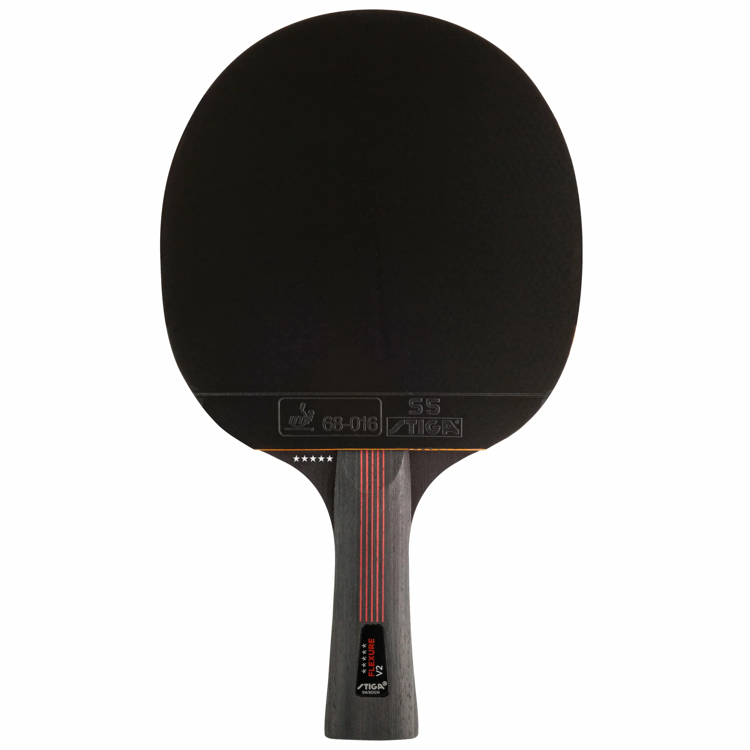 STIGA Flexure V2 Pala de Tenis de Mesa 5 Estrellas Goma STAR5 ITTF Agarre Ergonómico