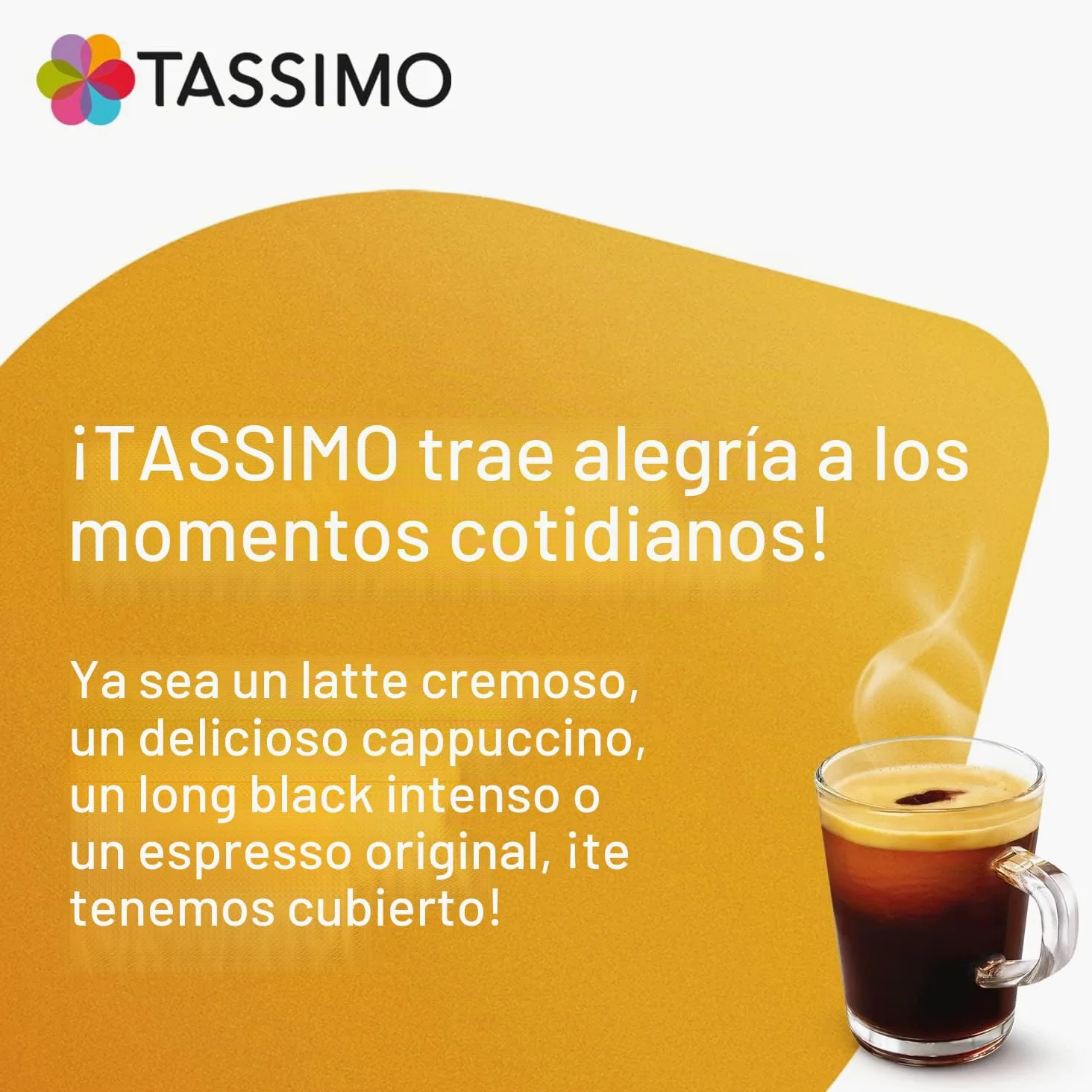 Tassimo Café HAG Crema Decaffeinato Cápsulas de Café - 5 Paquetes (80 Porciones)
