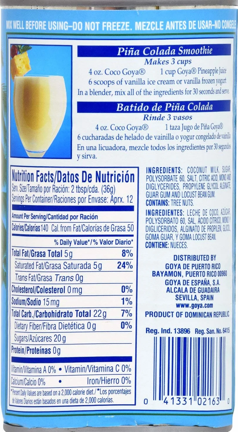 Goya Crema de Coco - Crema de Coco (6 Pack, Total de 88 onzas)