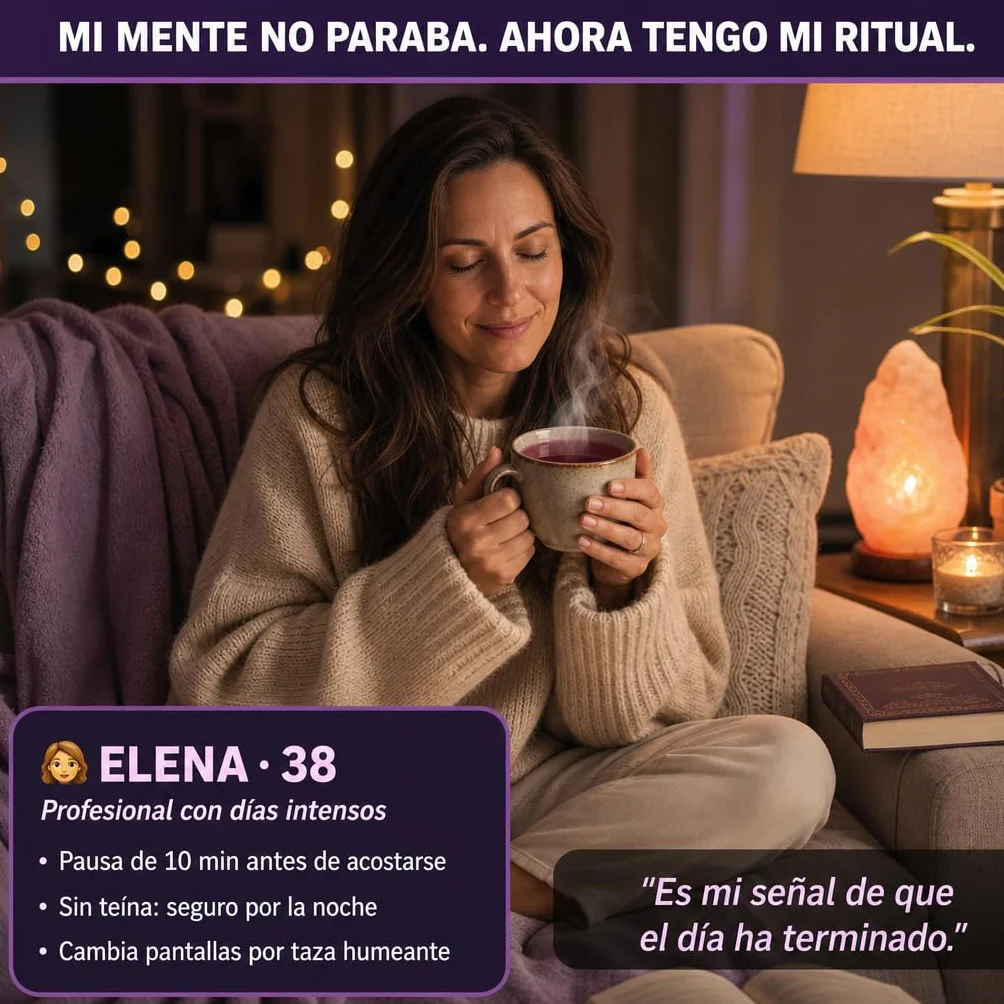 Duerme bien. Infusiones Relajantes para la Ansiedad y para Dormir Profundo toda la Noche. Rooibos de Valeriana, Lavanda, Malva, Azahar y Manzana. Sueño Profundo con esta Infusión Relajante para Dormir
