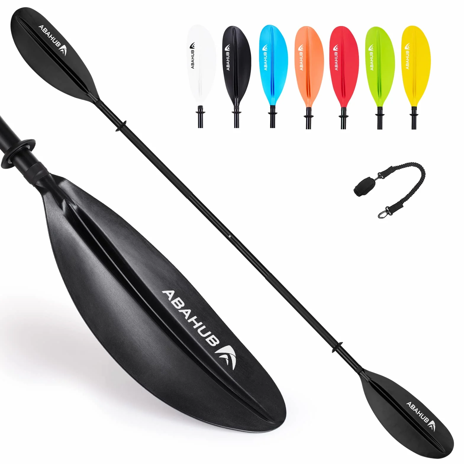 Abahub Kayak Pala Doble de Aluminio 218-241 cm Línea de Remo