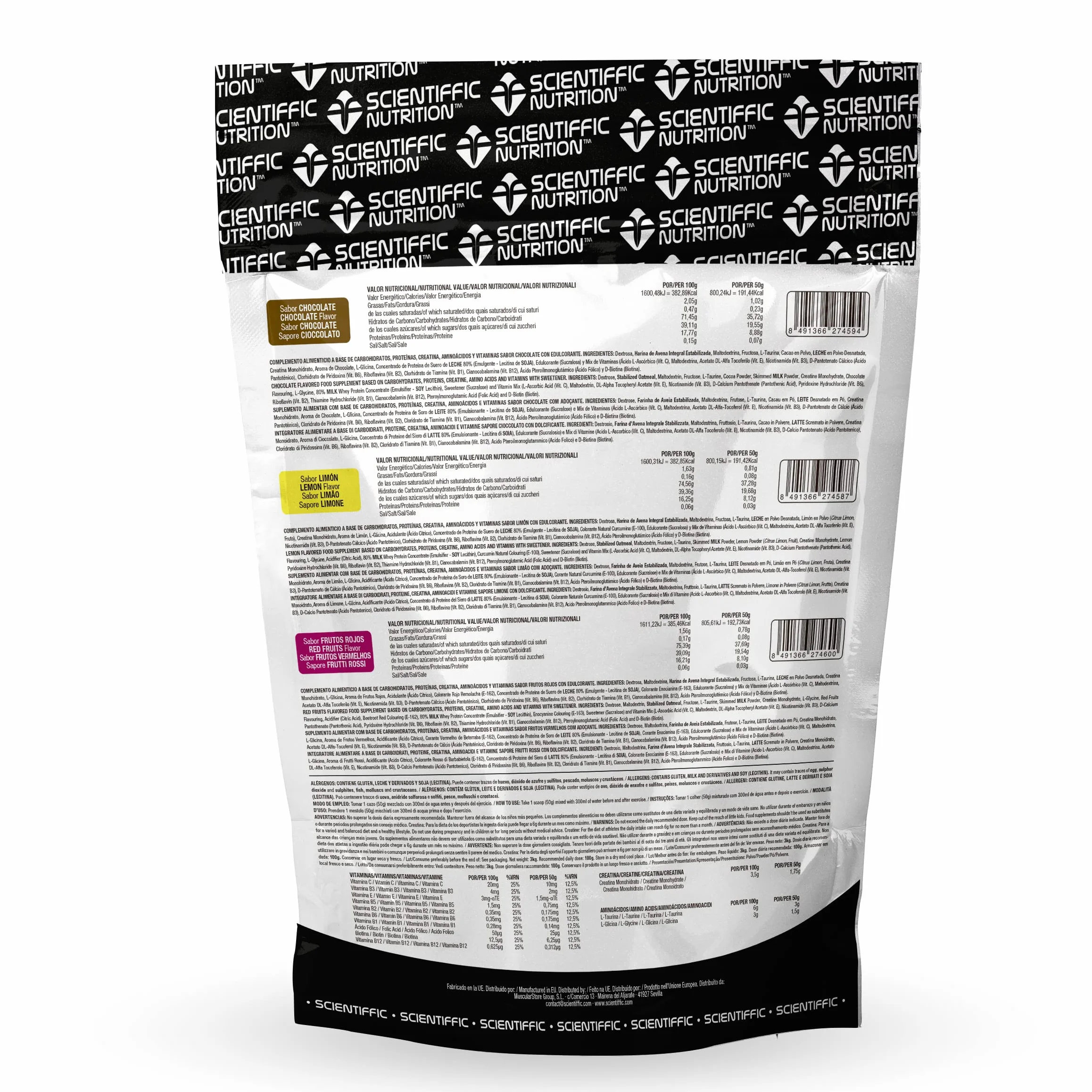 Scientiffic Nutrition - Brutal Impact, Ganador de Peso y Masa Muscular, Mass Gainer con Carbohidratos, Proteina de Suero y Aminoácidos como la Creatina - 3Kg, Sabor Yogurt Limón.