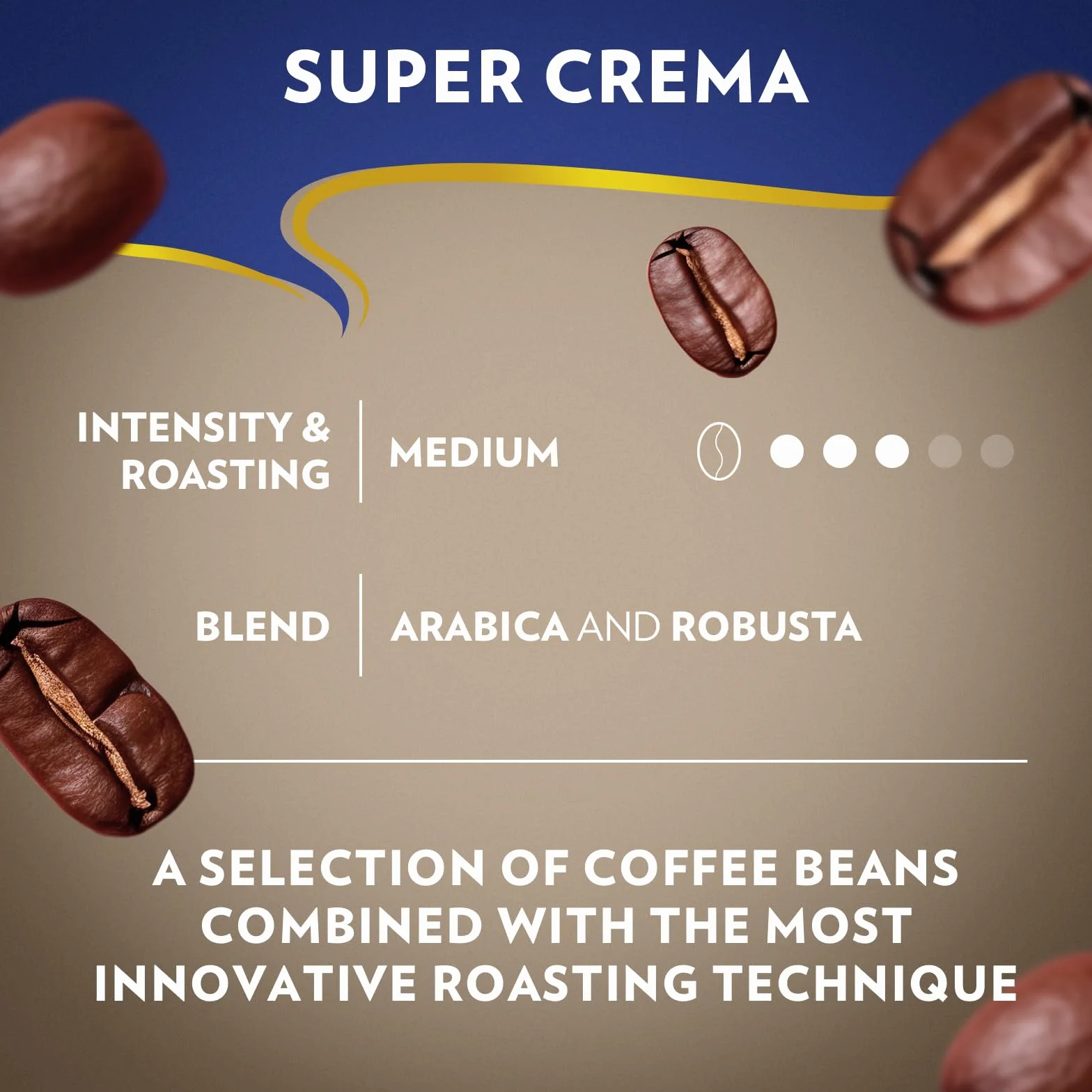 Lavazza Espresso Super Crema, Café de Grano Tostado, 1000 g