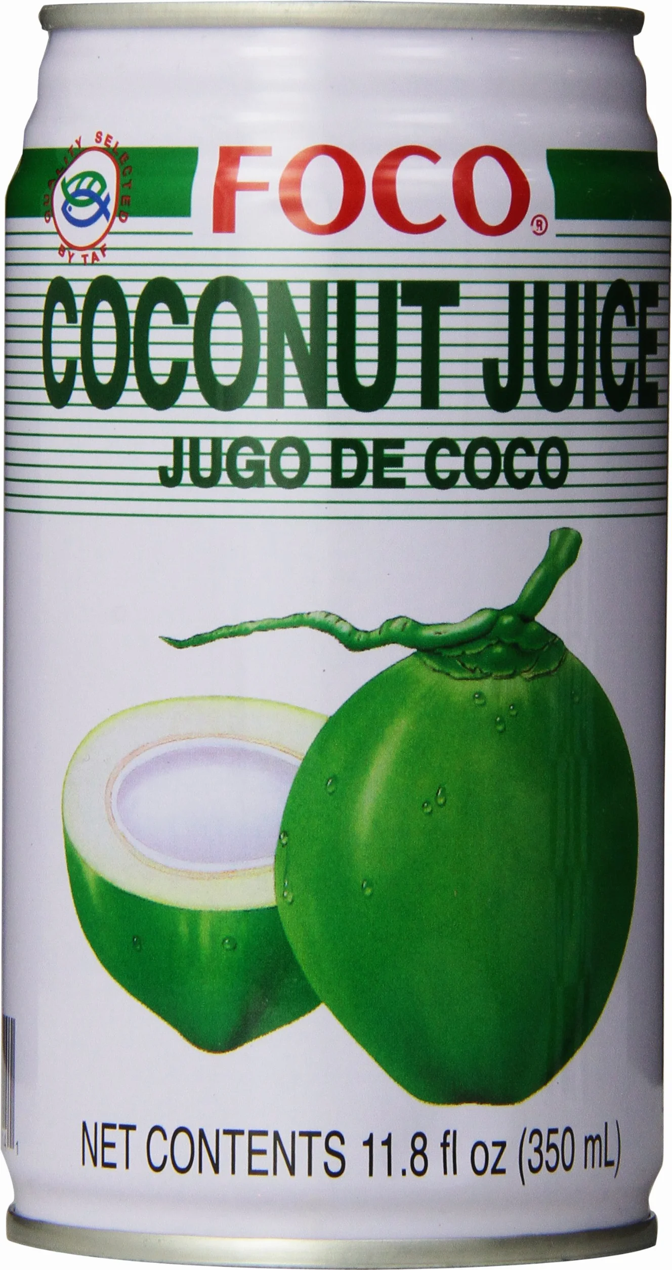 FOCO Jugo de coco con pulpa, 11.8 onzas líquidas, paquete de 24
