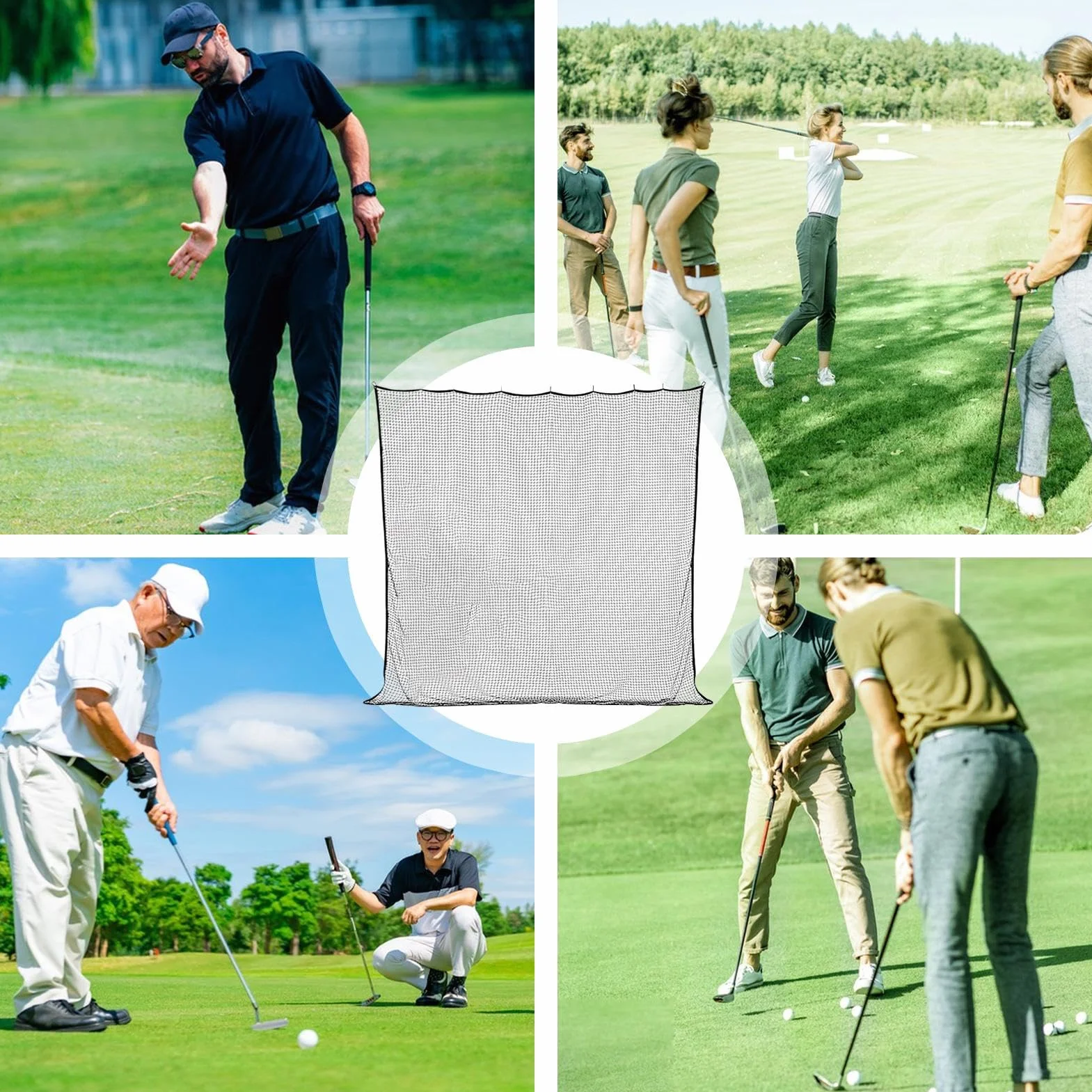 Red de Entrenamiento de Golf 3x3 Metros para Práctica Interior y Exterior