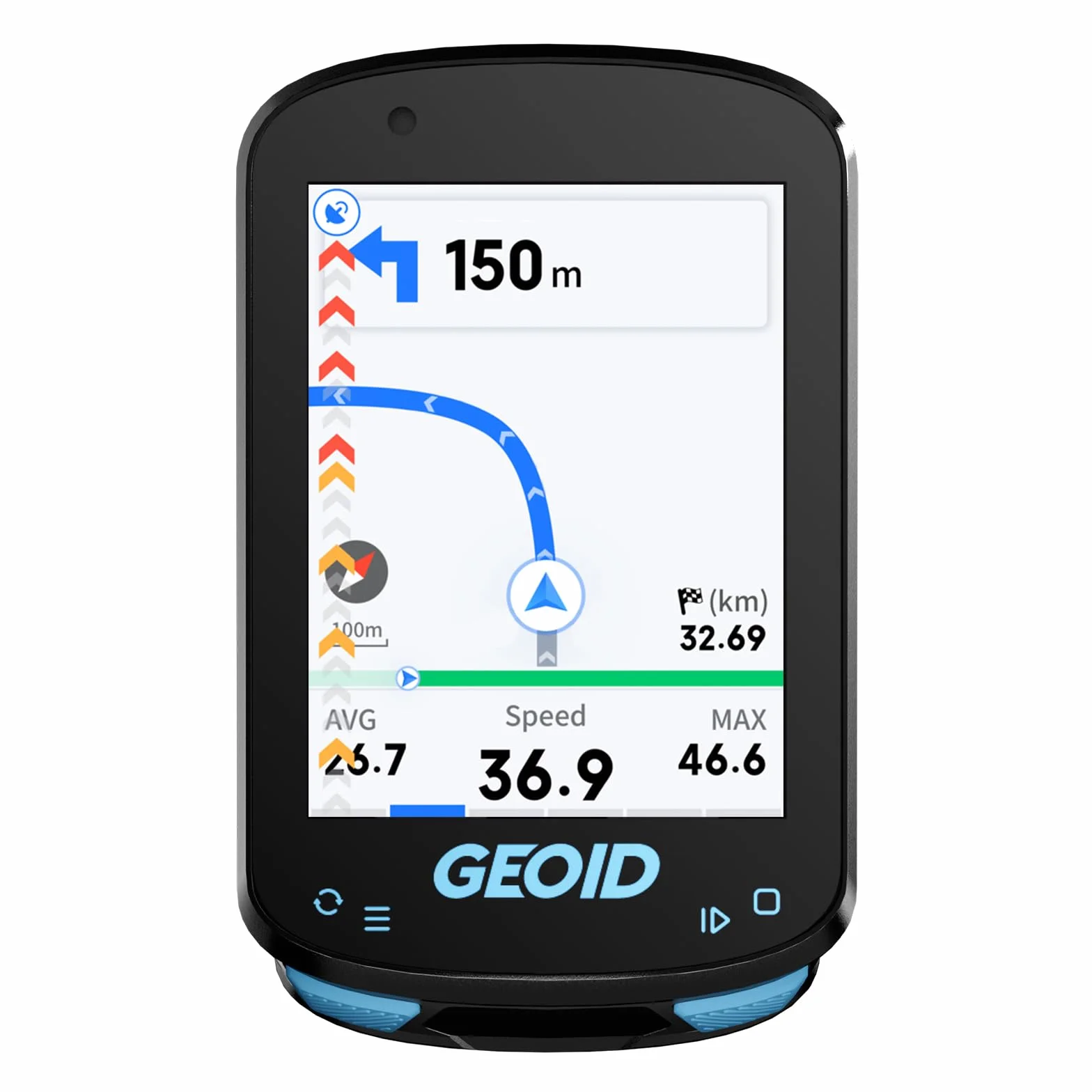 GEOID CC600 Ciclocomputador Bicicleta GPS, Pantalla a Color 2,4", Resistente al Agua, Navegación, Entrenamiento, WiFi Bluetooth Ant+