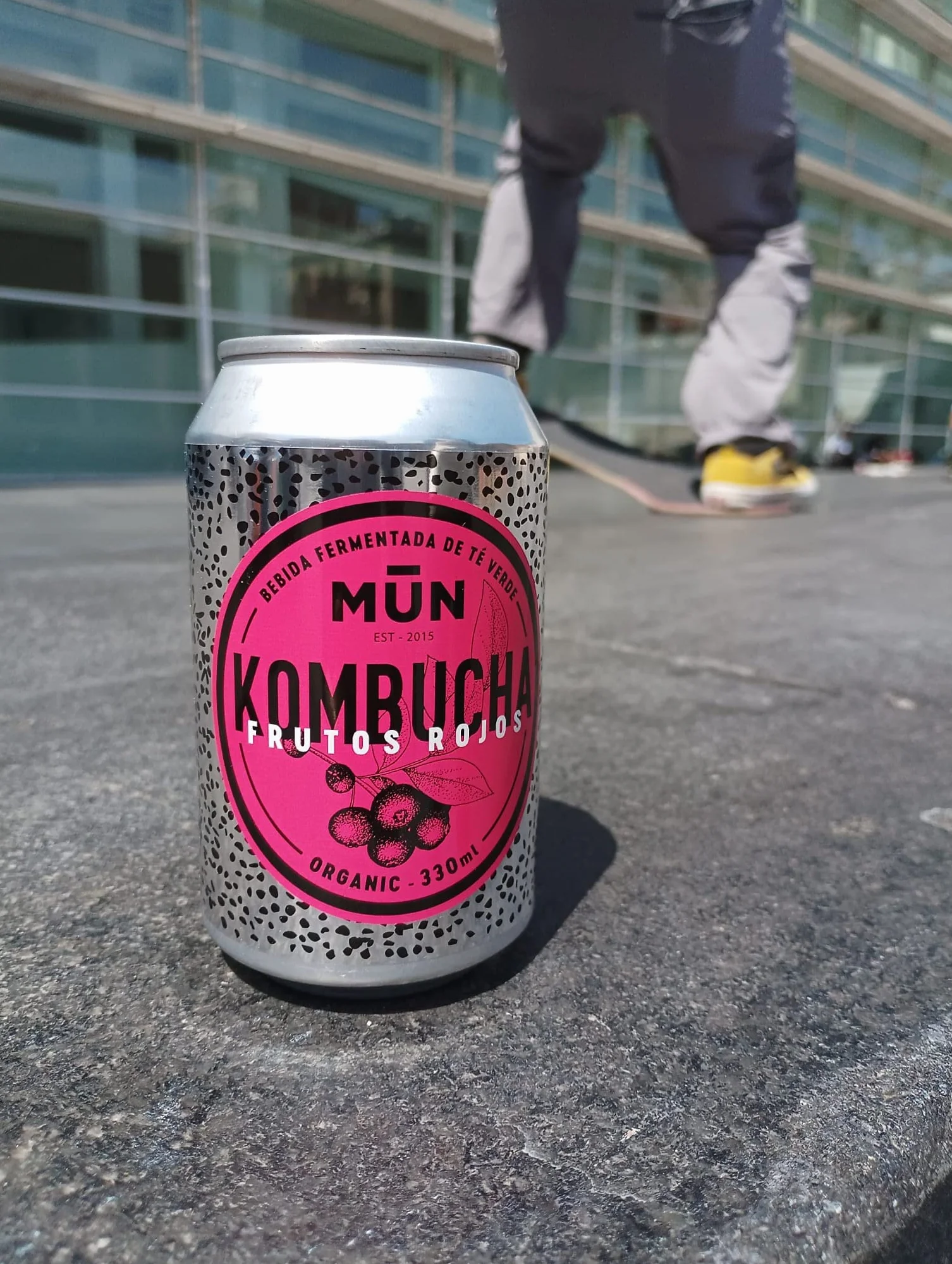 Mūn Ferments Té Kombucha Pack 12x330ml - Bebida Ecológica Con Probióticos - Té Kombucha Jengibre Y Limón-Sin Azúcar Y Baja En Calorías-Latas Libres De BPA-Infusión Fermentada Artesanal-Libre De Gluten