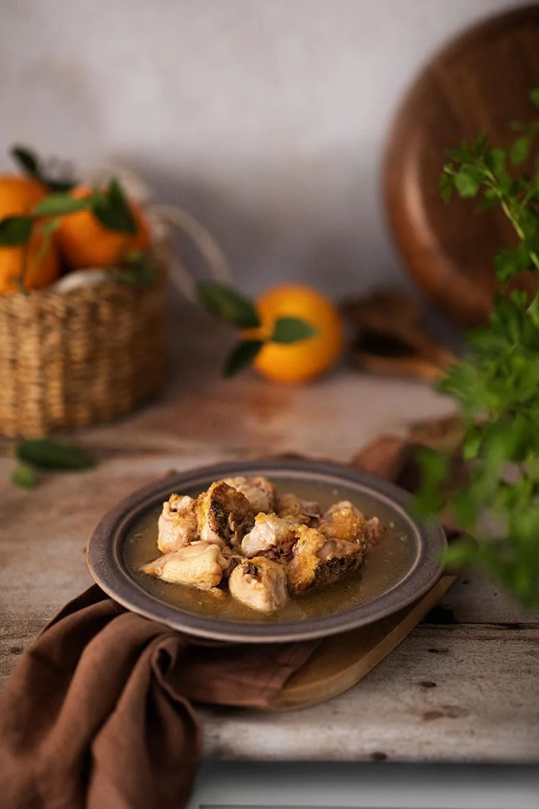 Norave Pollo a la Naranja y Armagnac – Pack 7x400 gramos | Receta Tradicional Gourmet | Pollo en Conserva | Ideal para Servir al Instante