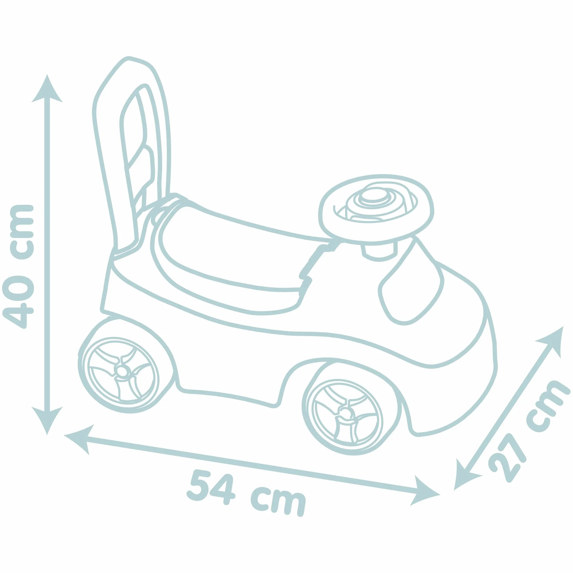 Little Smoby Mi Primer Coche Correpasillos Vehículo Infantil Compartimento portaobjetos Antivuelco Interior Exterior