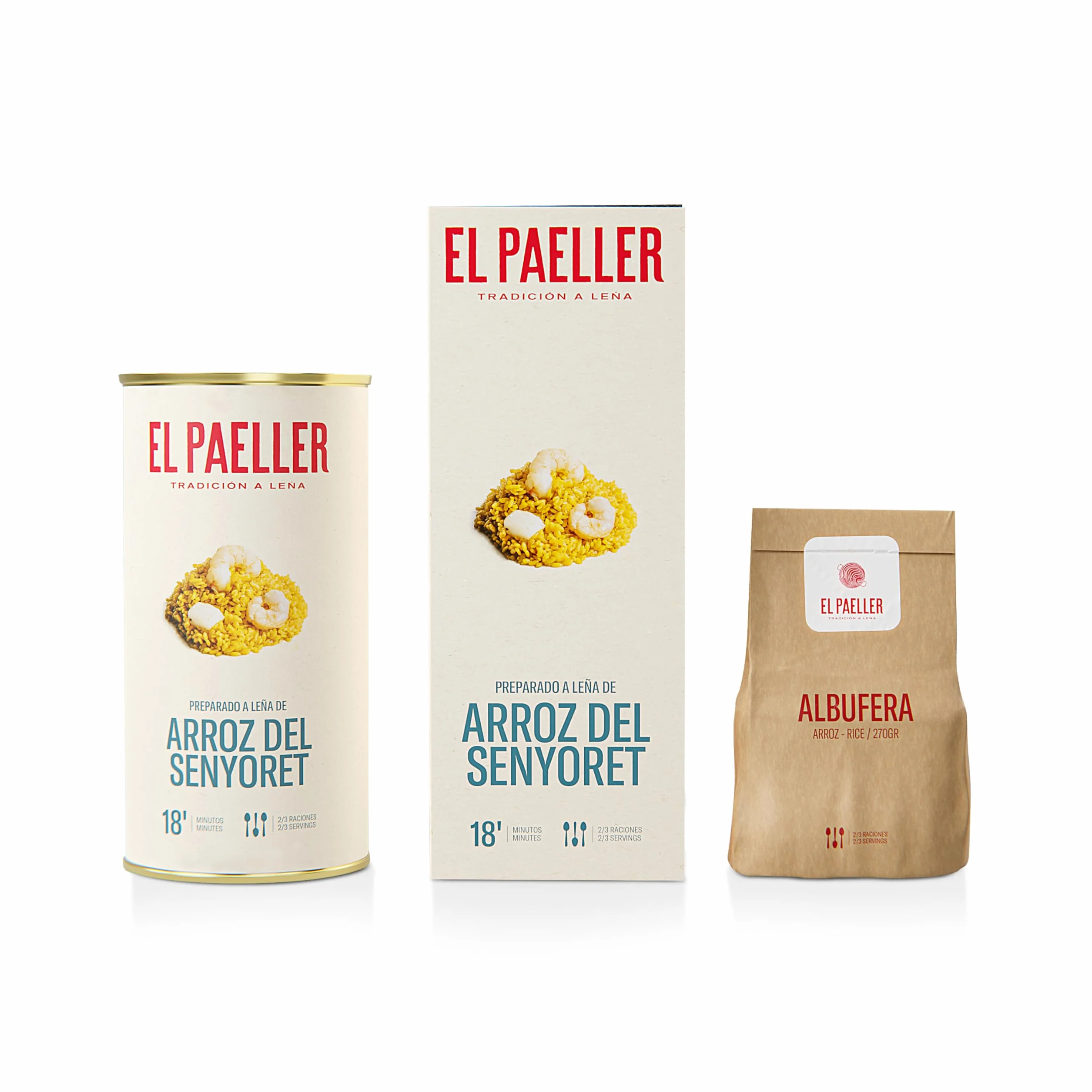 EL PAELLER - Preparado Arroz del Senyoret | Sabor Auténtico | Cocinado Artesanalmente a Leña | Ingredientes 100% Naturales | Para 2-3 Personas | Fácil de Preparar en solo 18 Minutos | Sin Gluten
