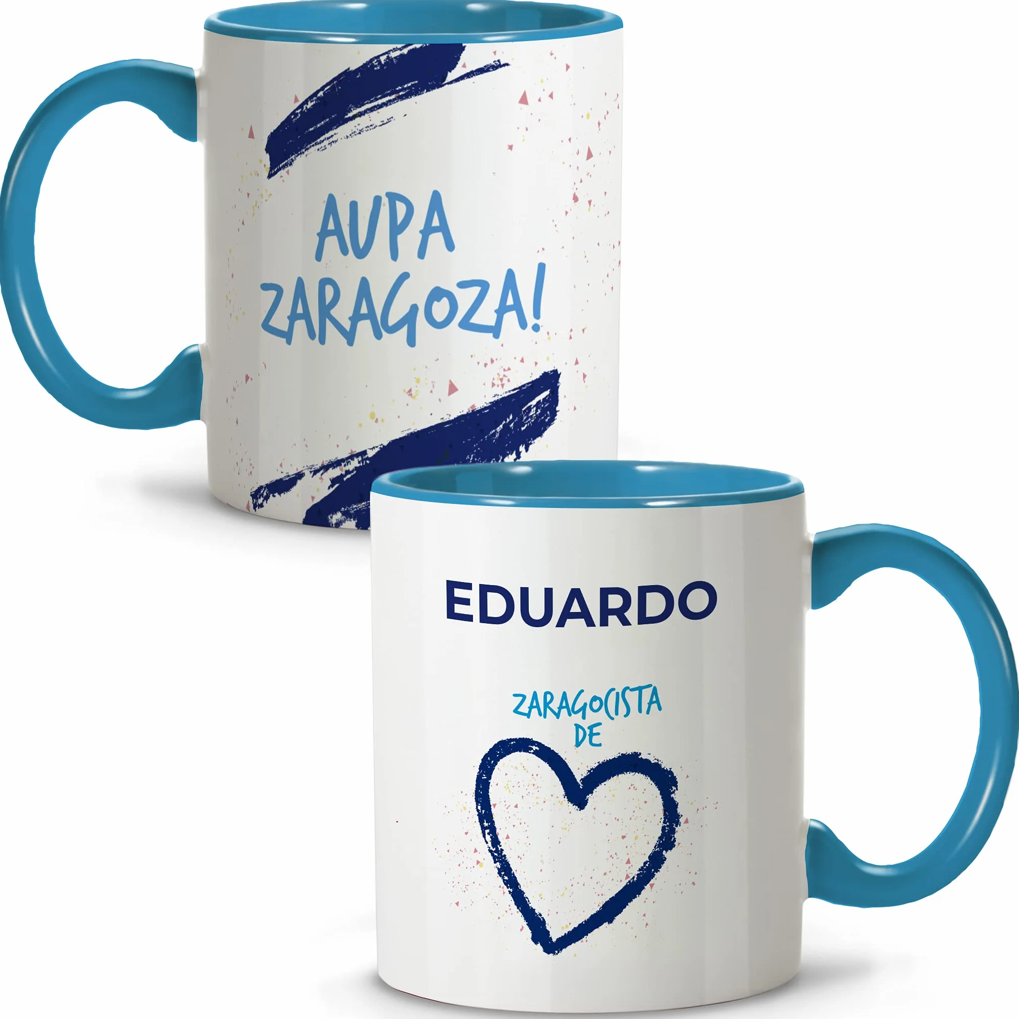 Taza Zaragoza Personalizada Cerámica 330ml Fútbol LolaPix