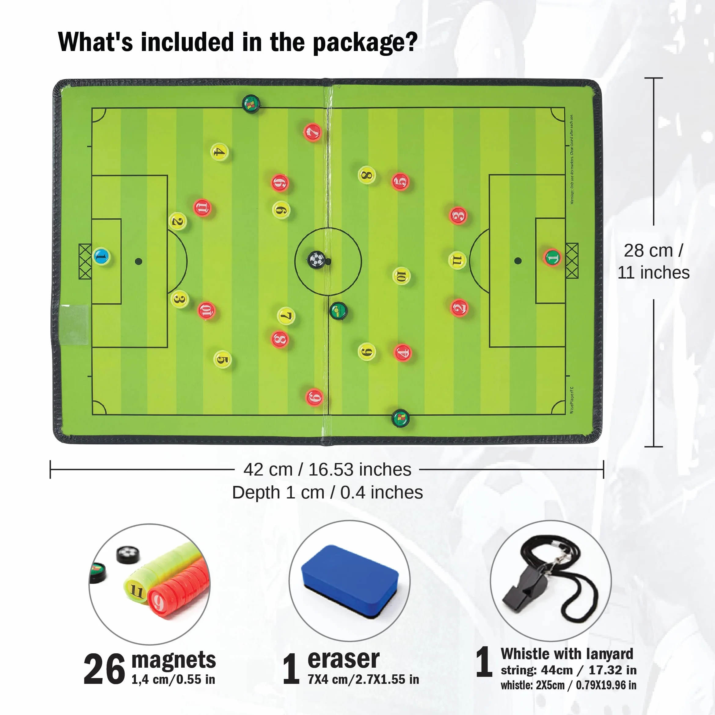 Carpeta Táctica Magnética Plegable para Entrenador de Fútbol